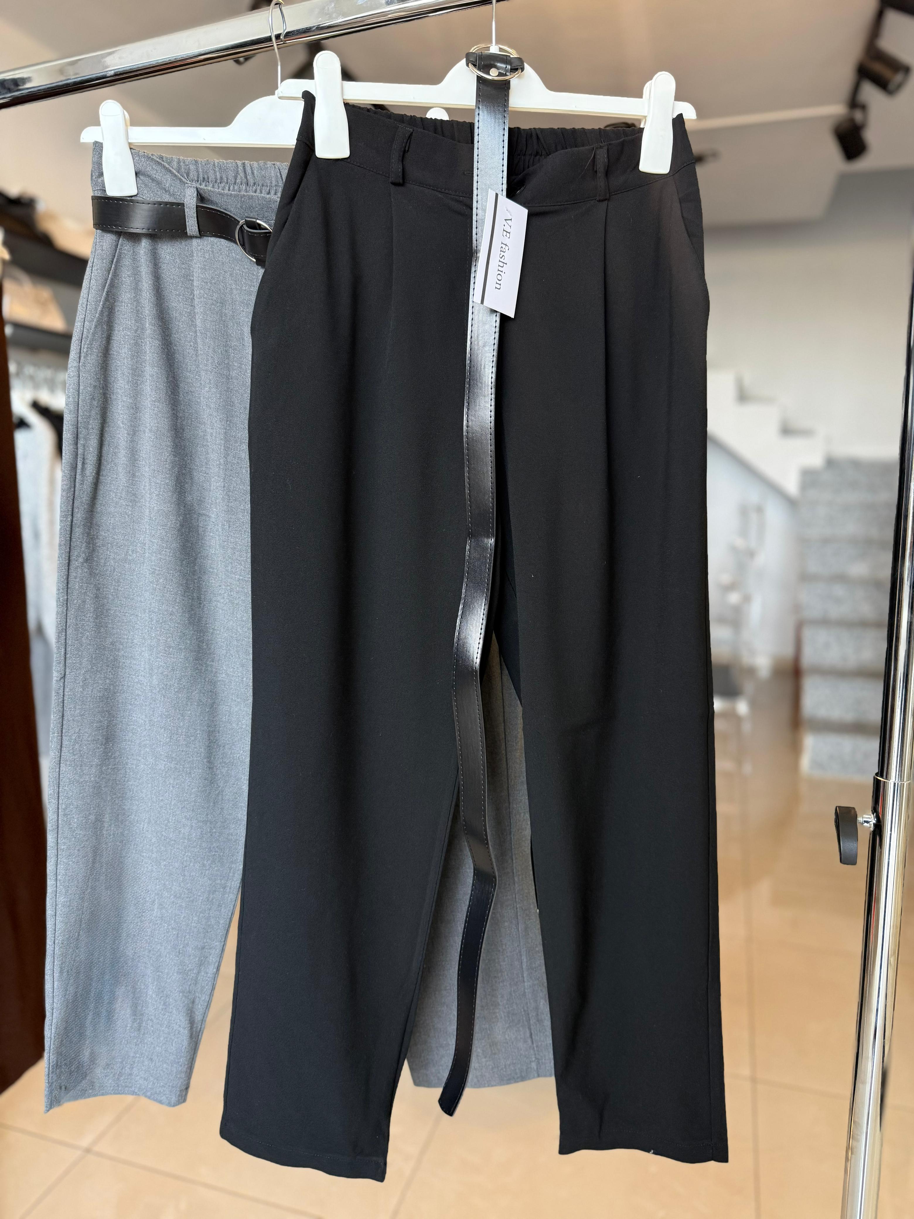 Classic pants with belt