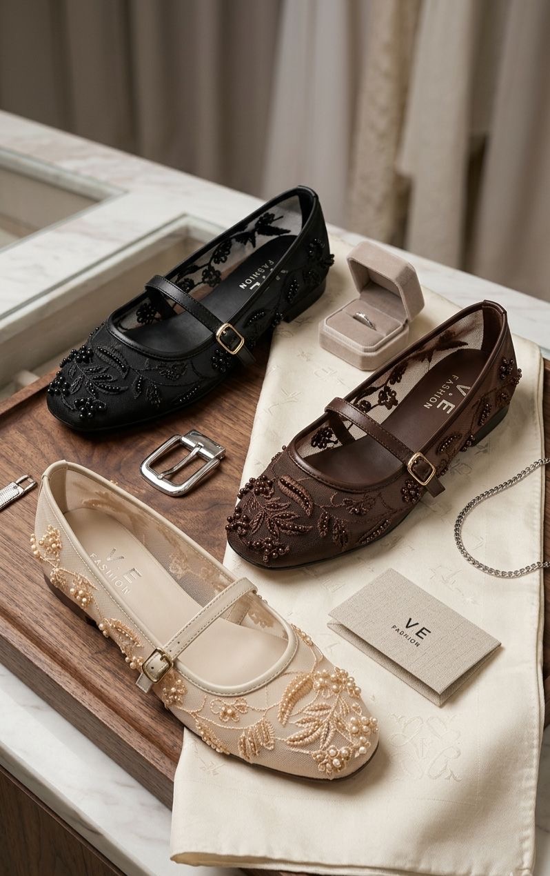 V.E ballet flat