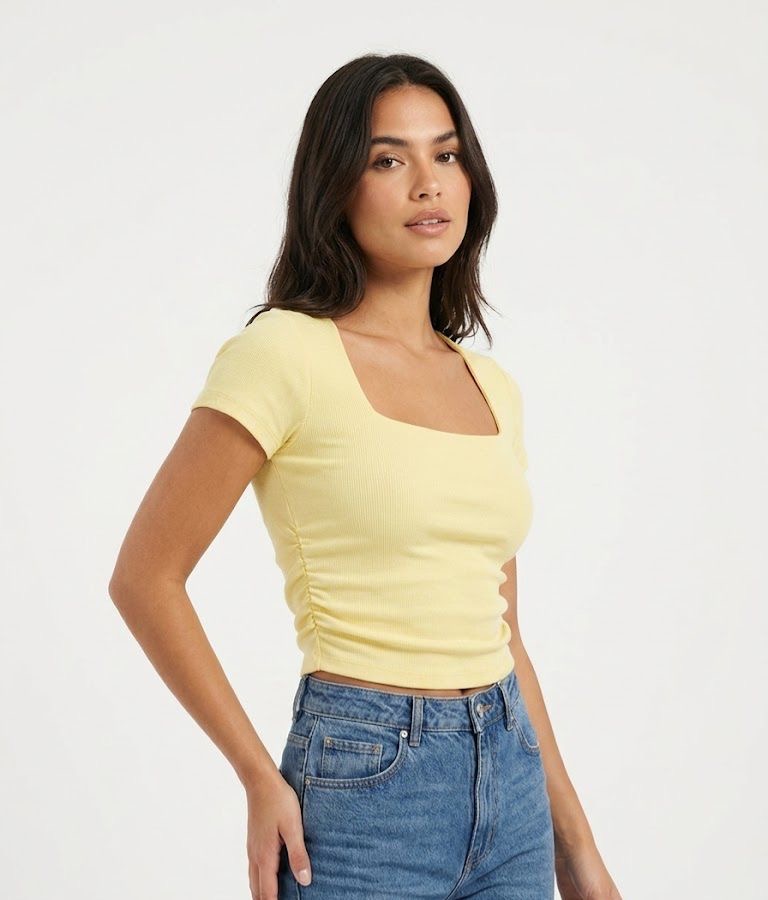  Fitted Square Neck T-Shirts