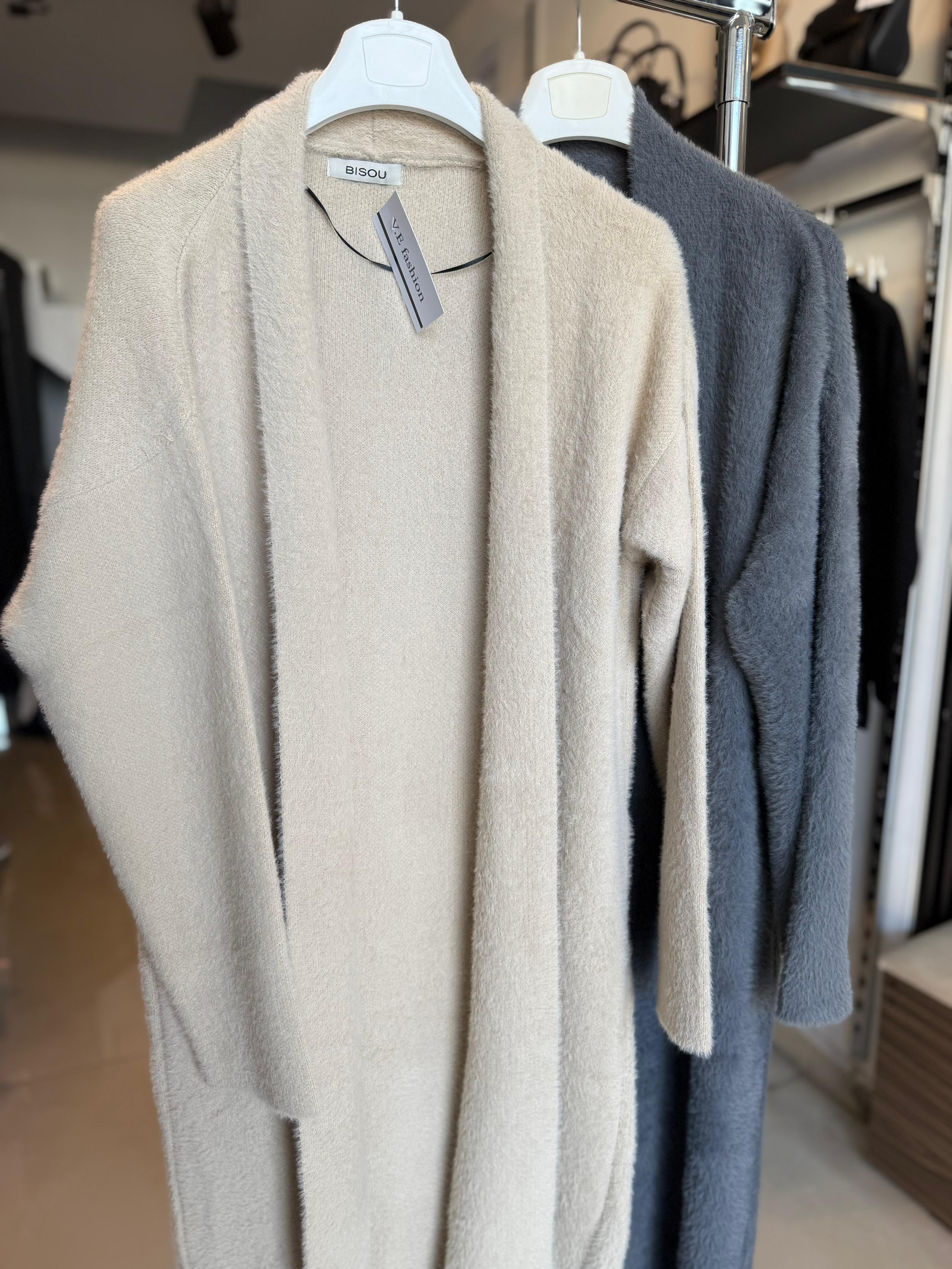 Long fluffy cardigan