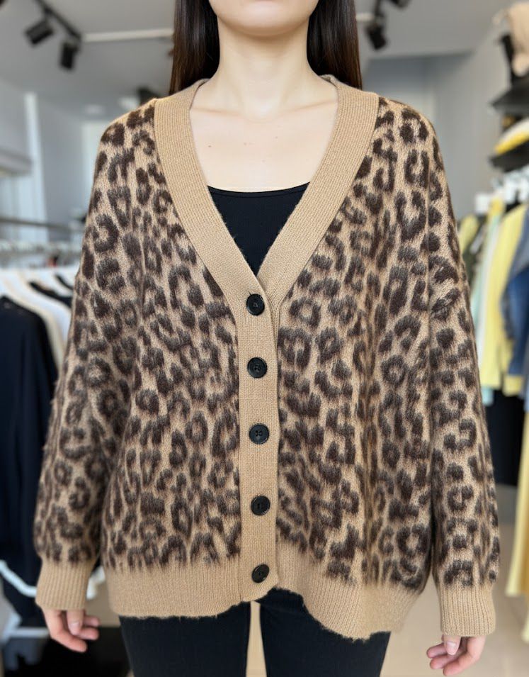 Tiger print cardigan