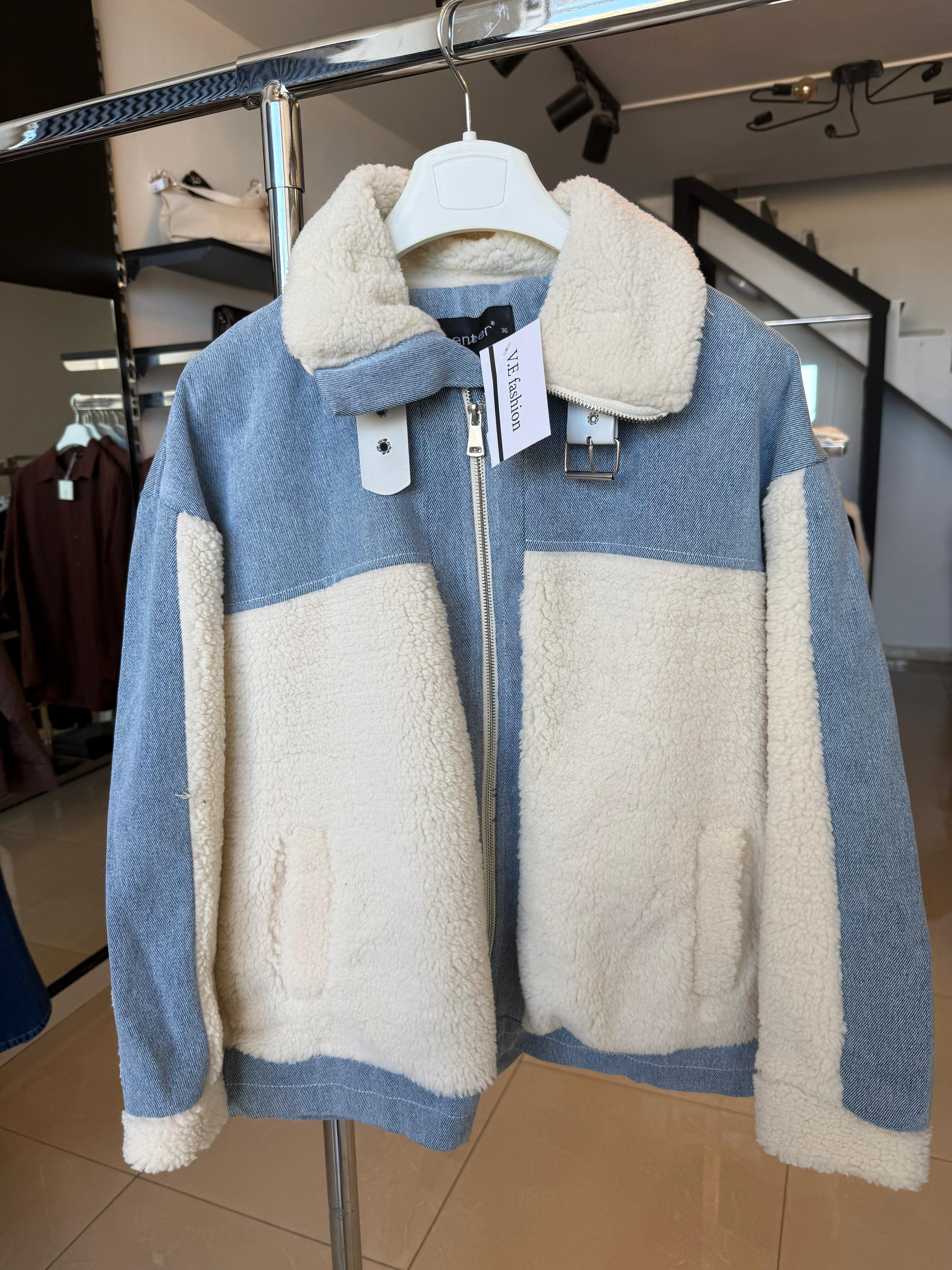 Jacket jeans fur