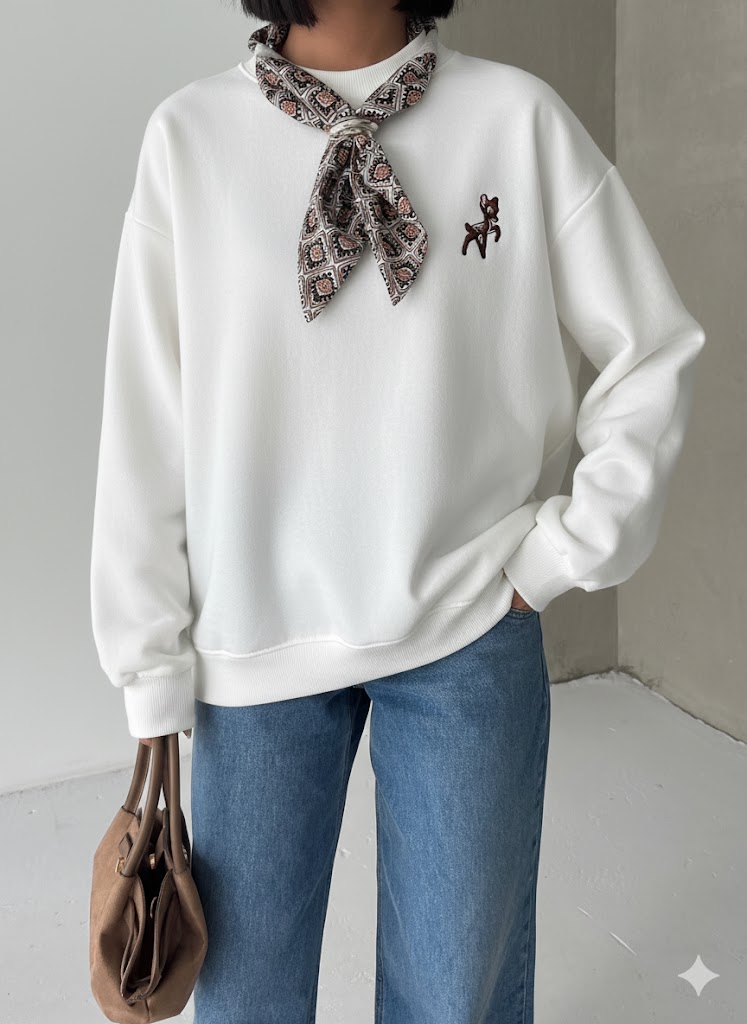 Sweater scarf fleece inside 