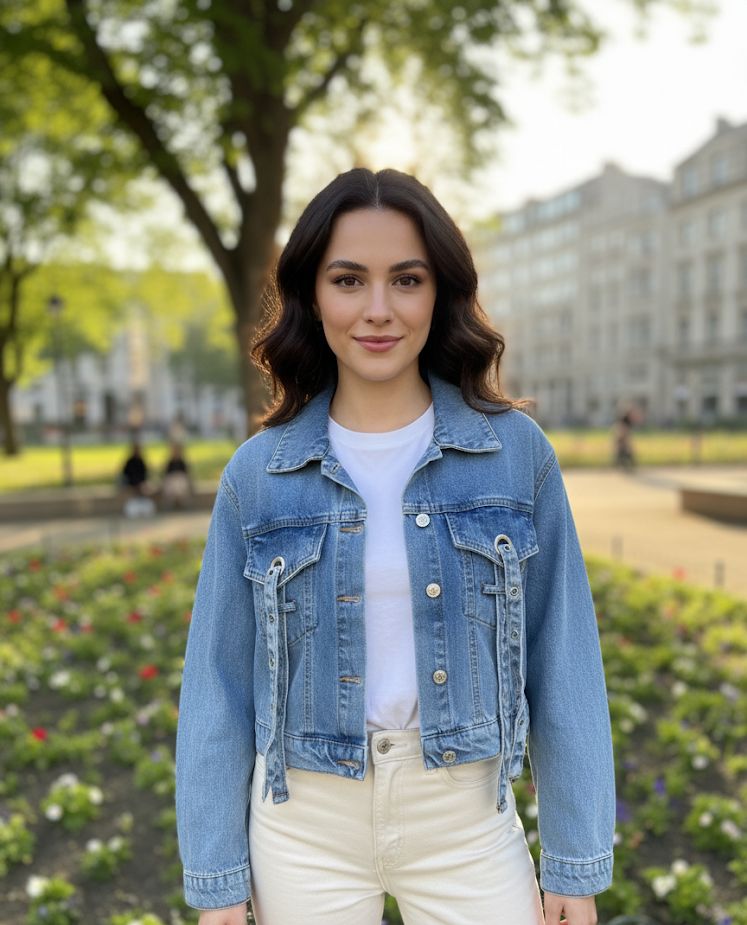 Cropped denim jacket 