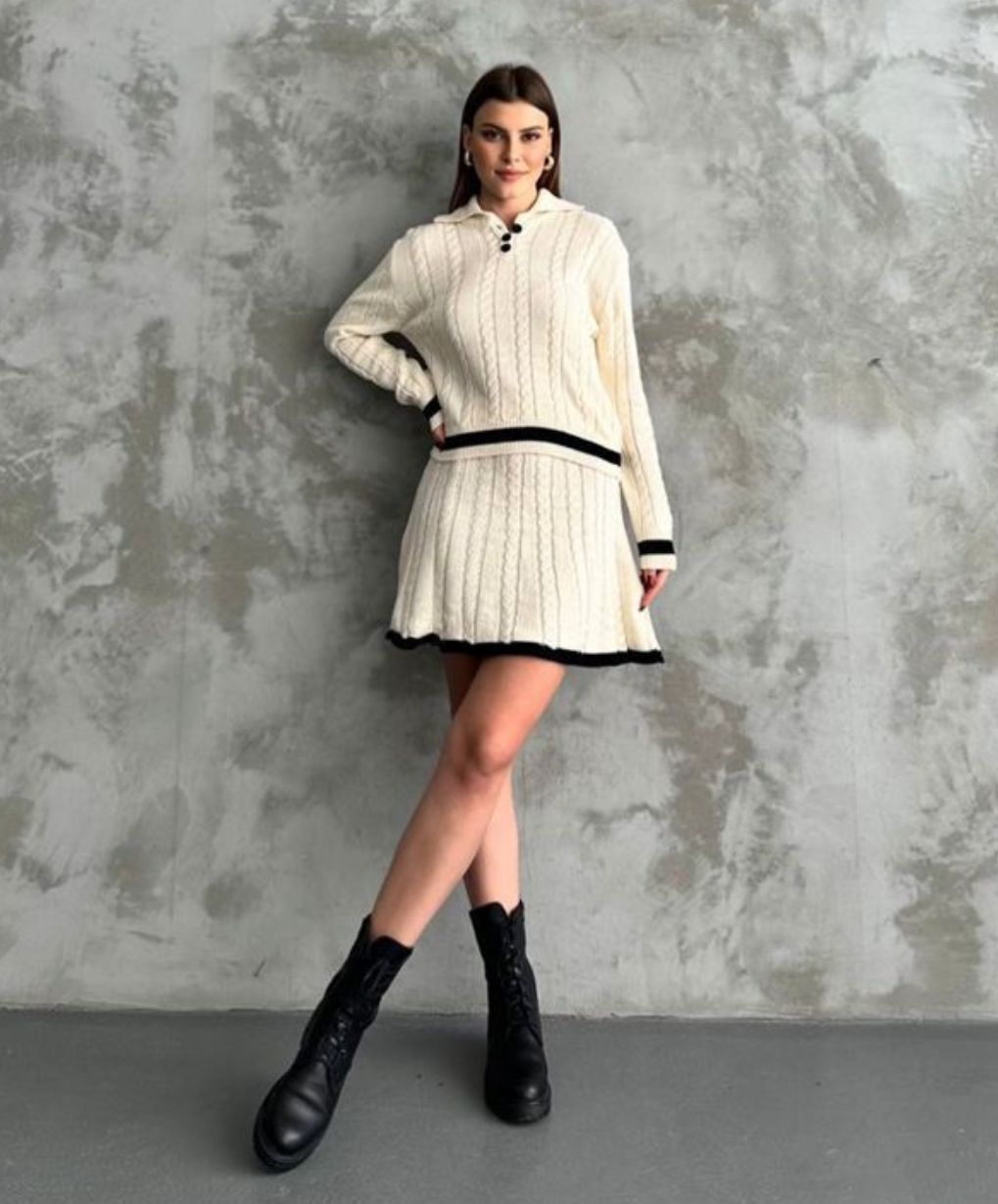 Wool set skirt
