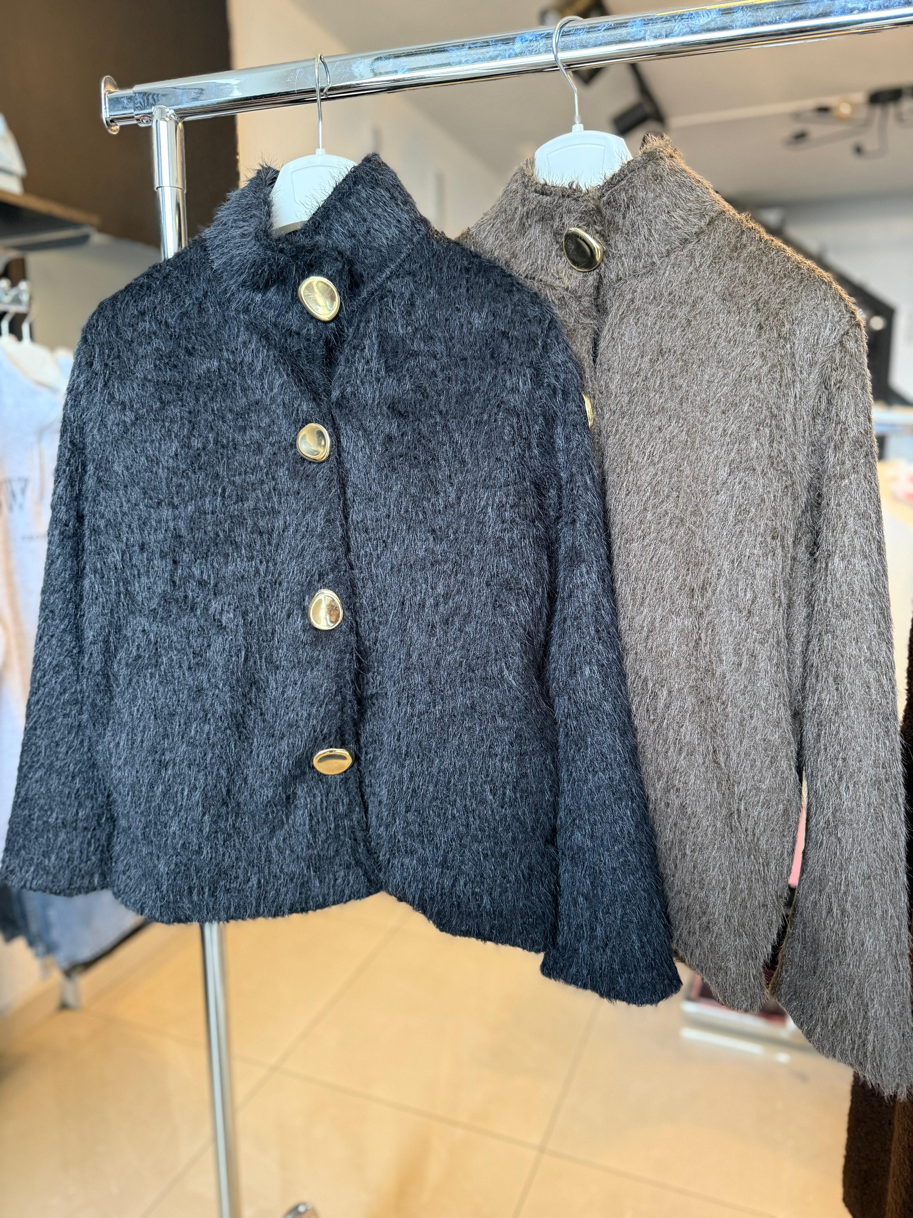 Jacket with gold button