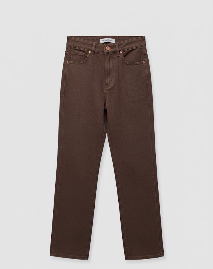 Brown Straight Jeans