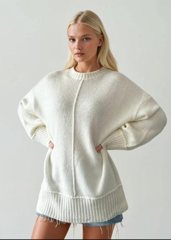 Oversized wool top