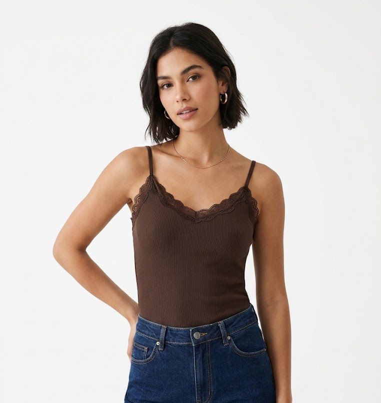 Lace-Trim Camisole.