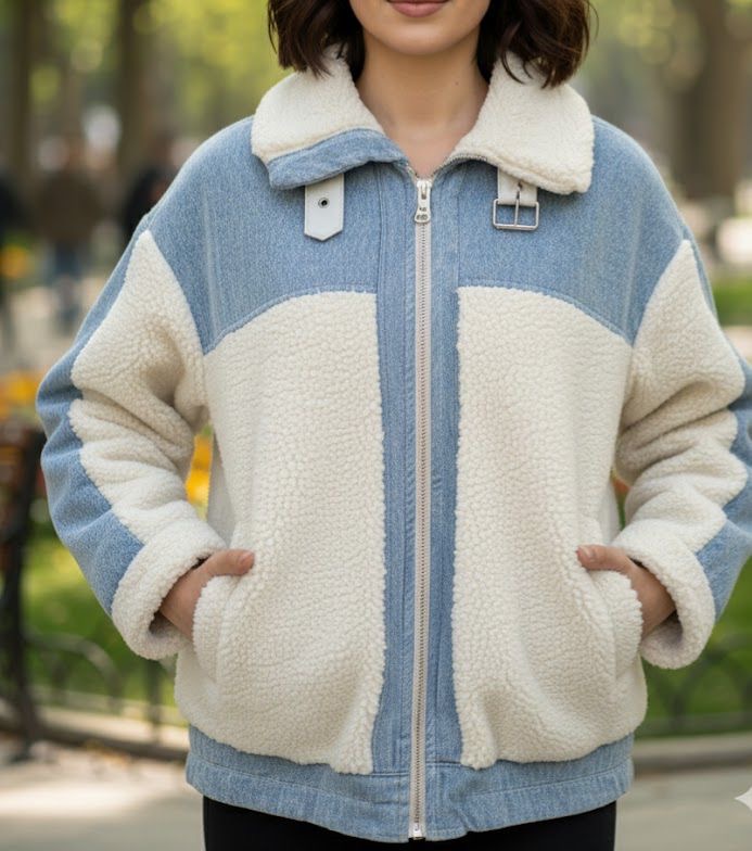 Jacket jeans fur