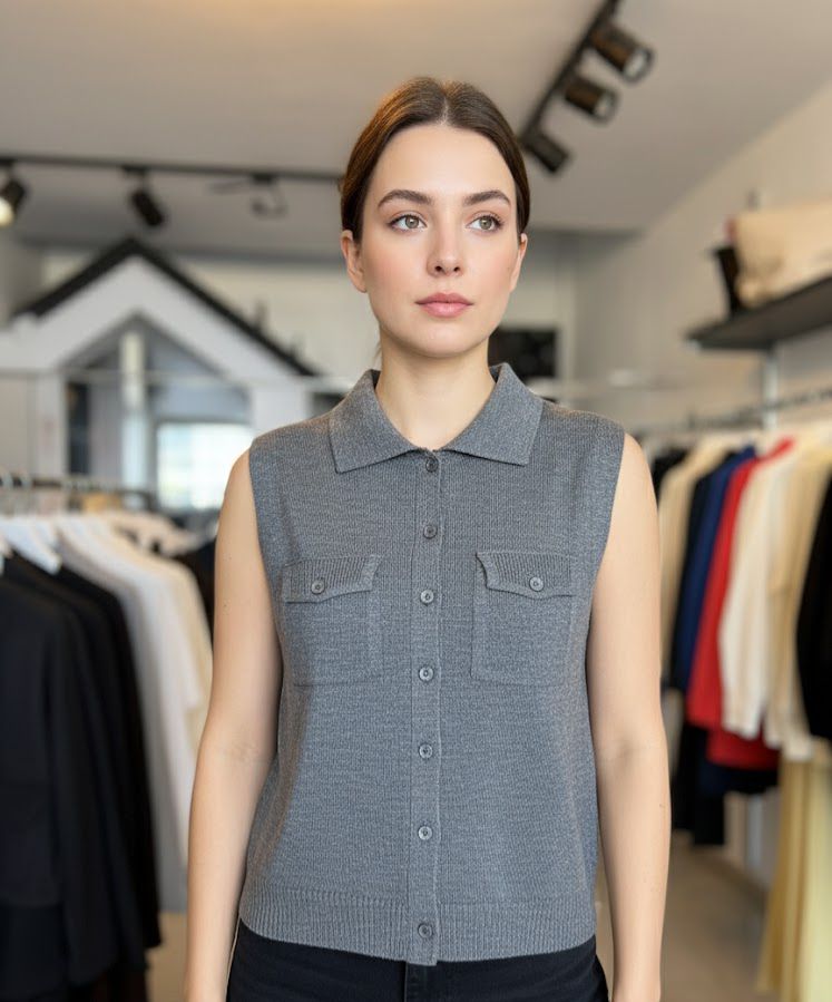 Sleeveless sweater vest