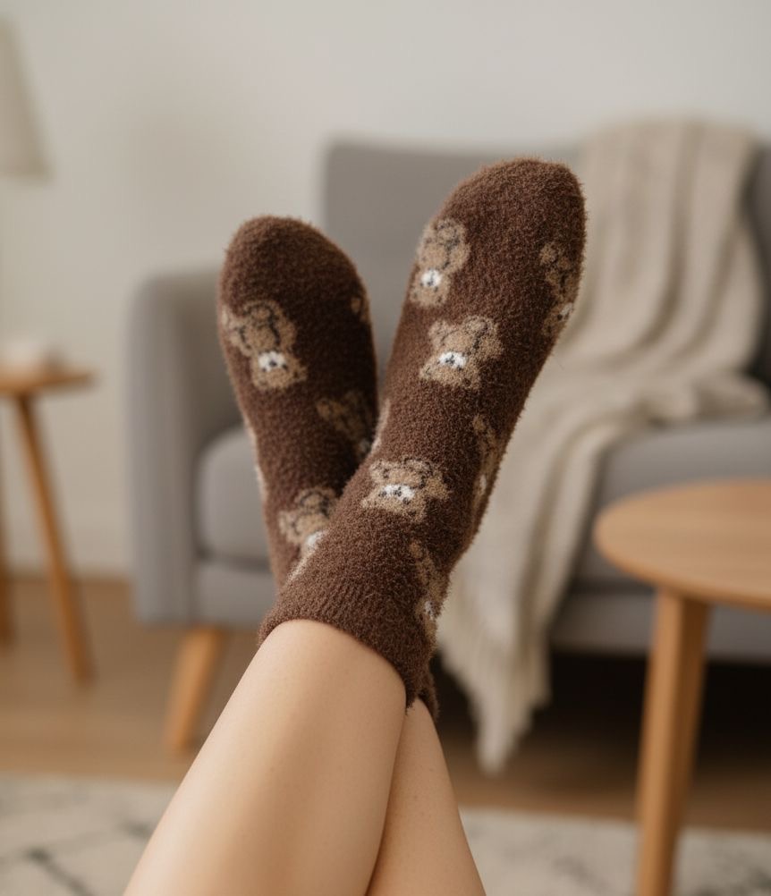 Fluffy Teddy Socks