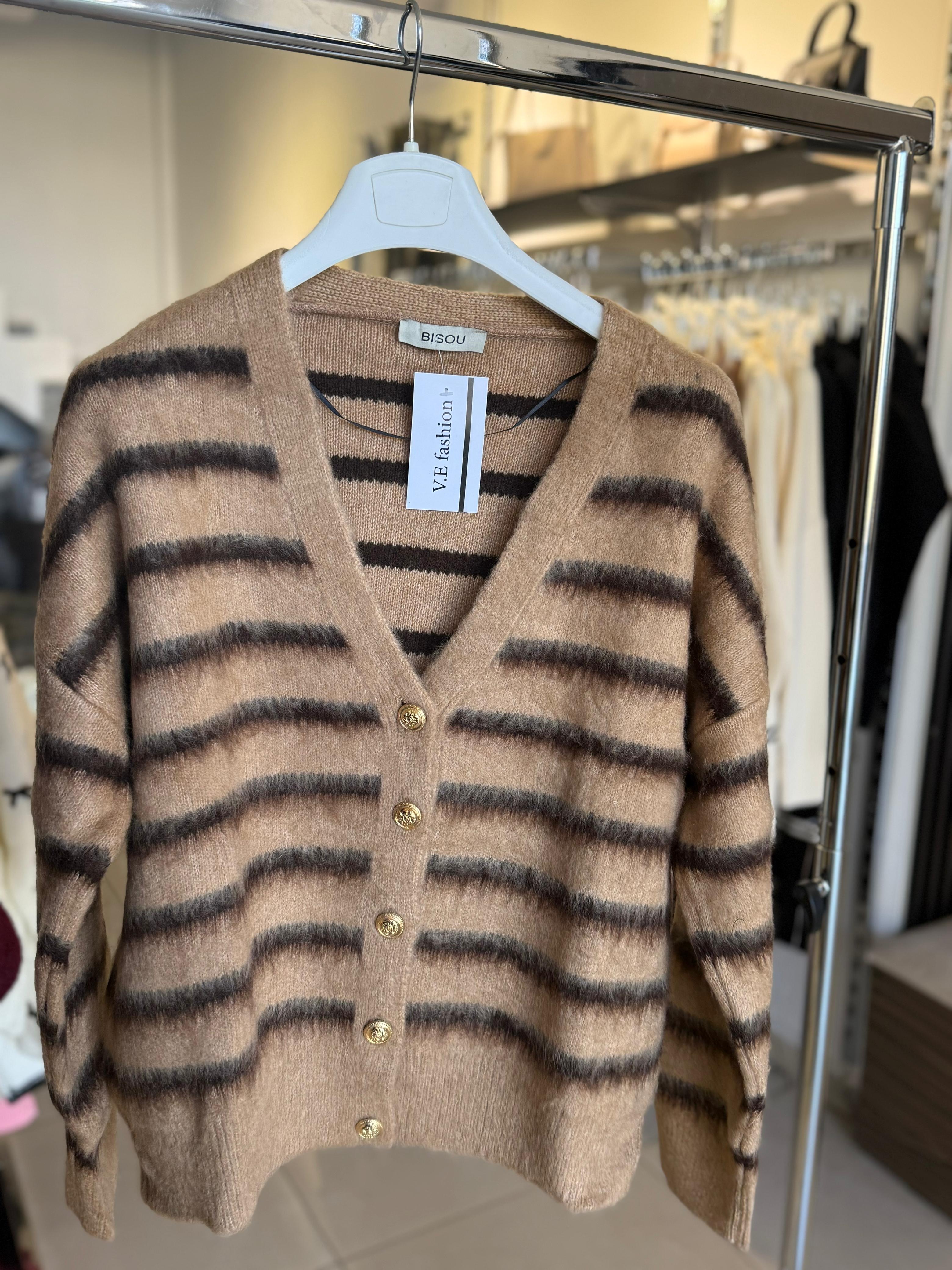 Striped cardigan