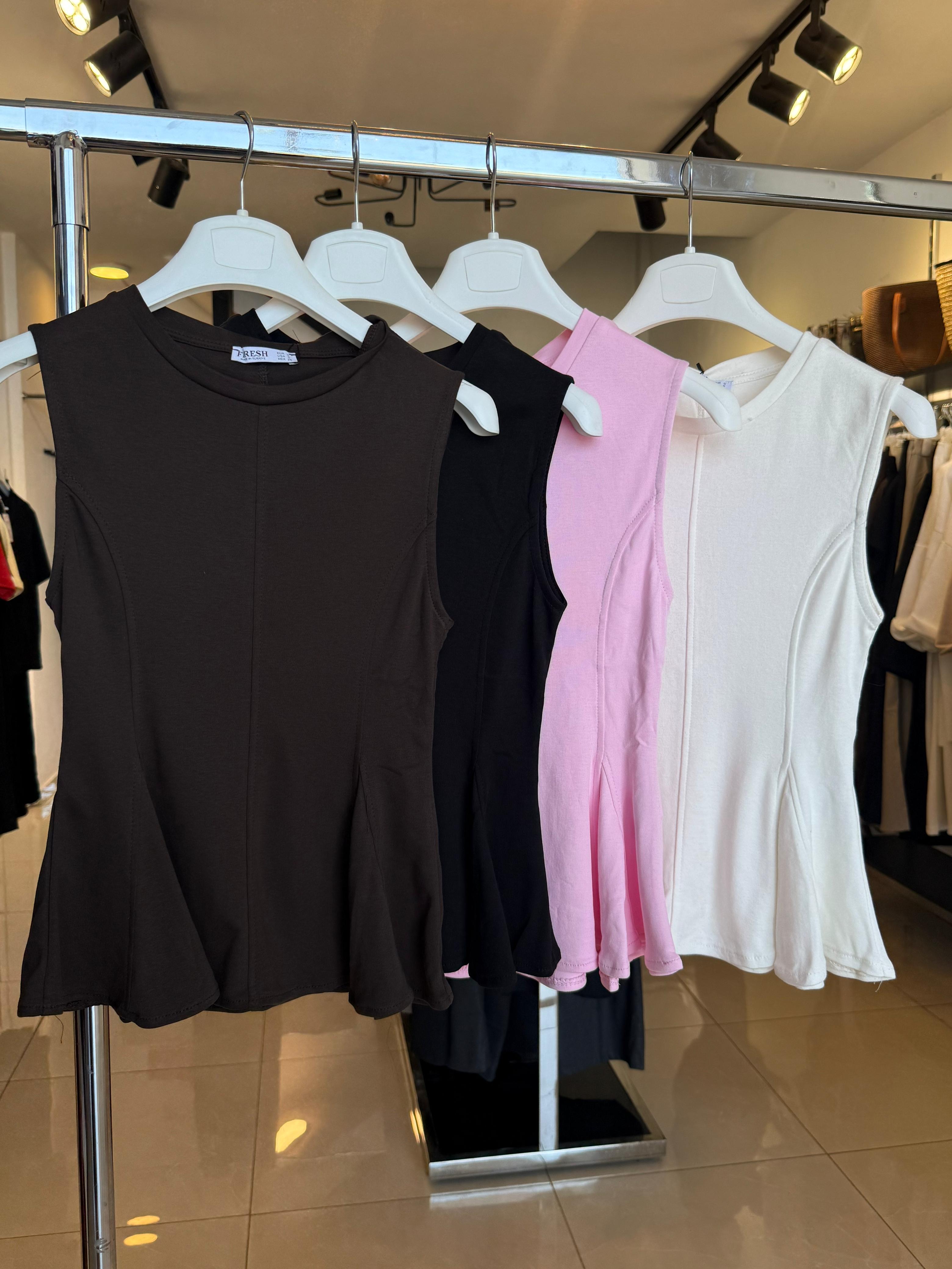 Sleeveless Peplum Top