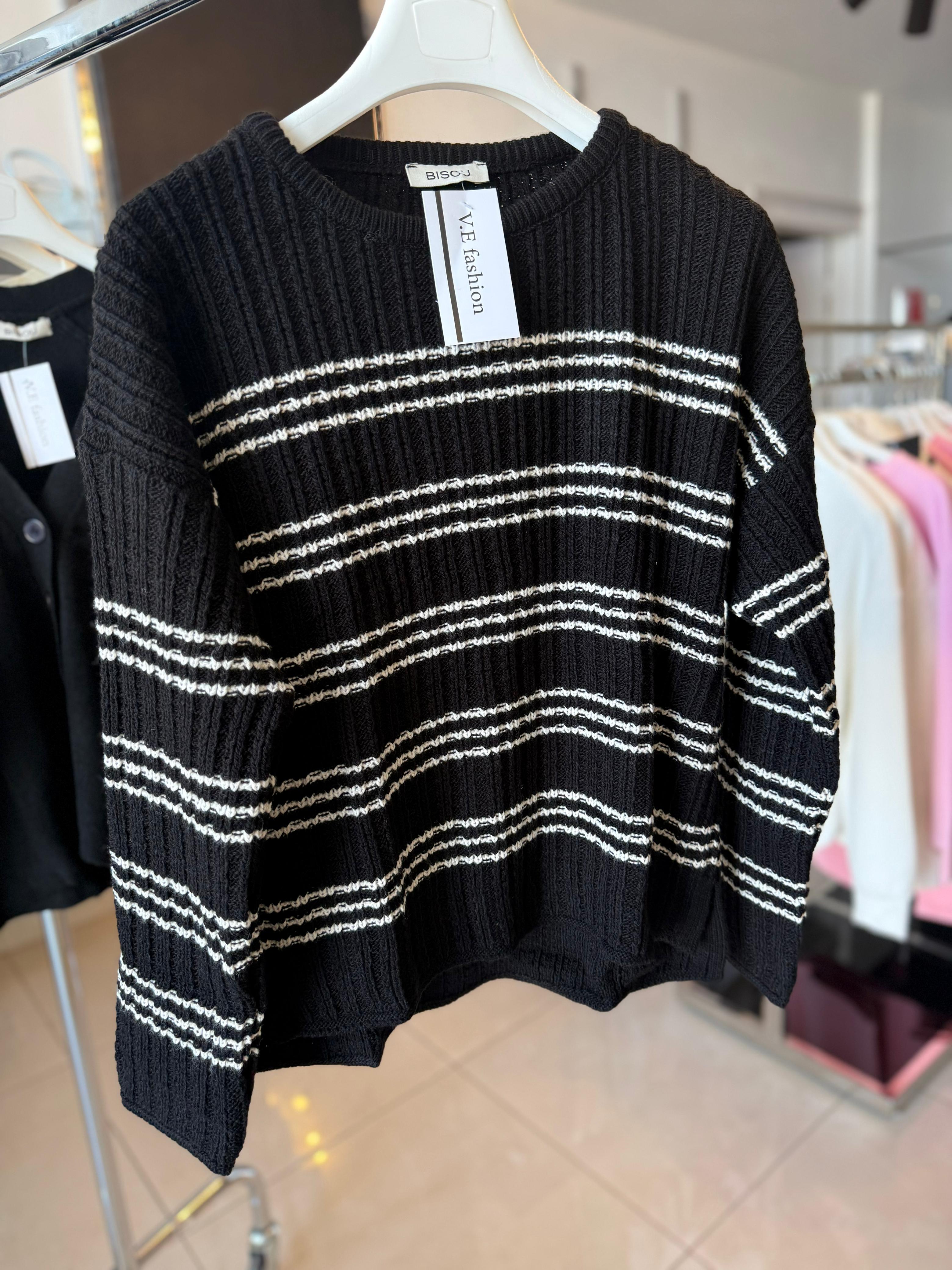 Striped wool top