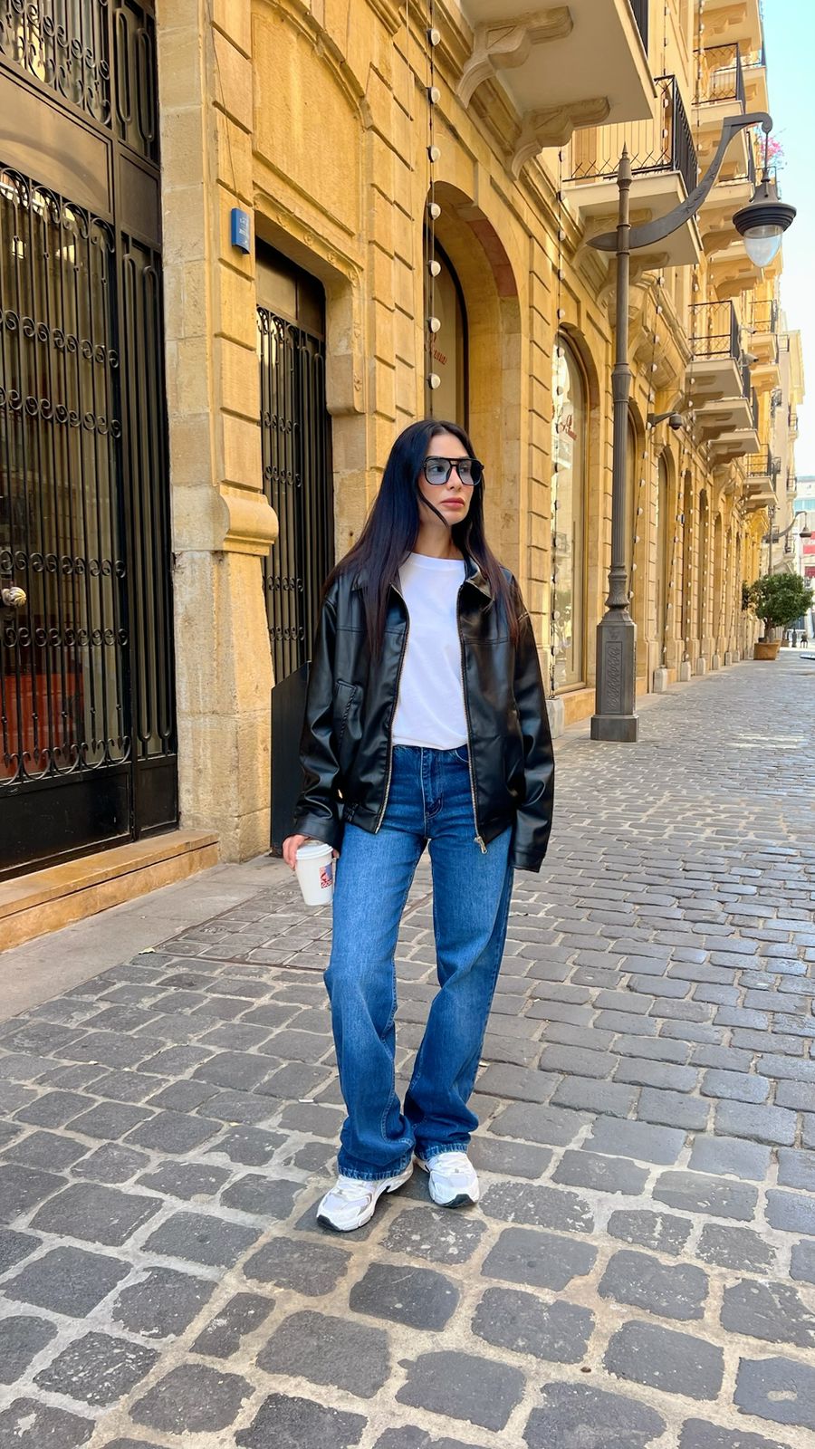 Straight wide leg jeans