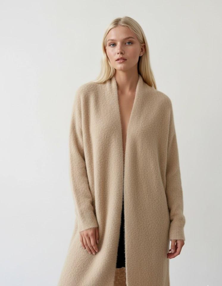 Long fluffy cardigan