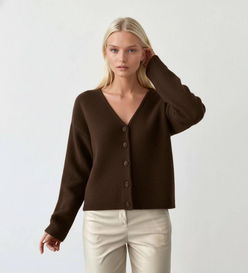 V-neck Knit Cardigan