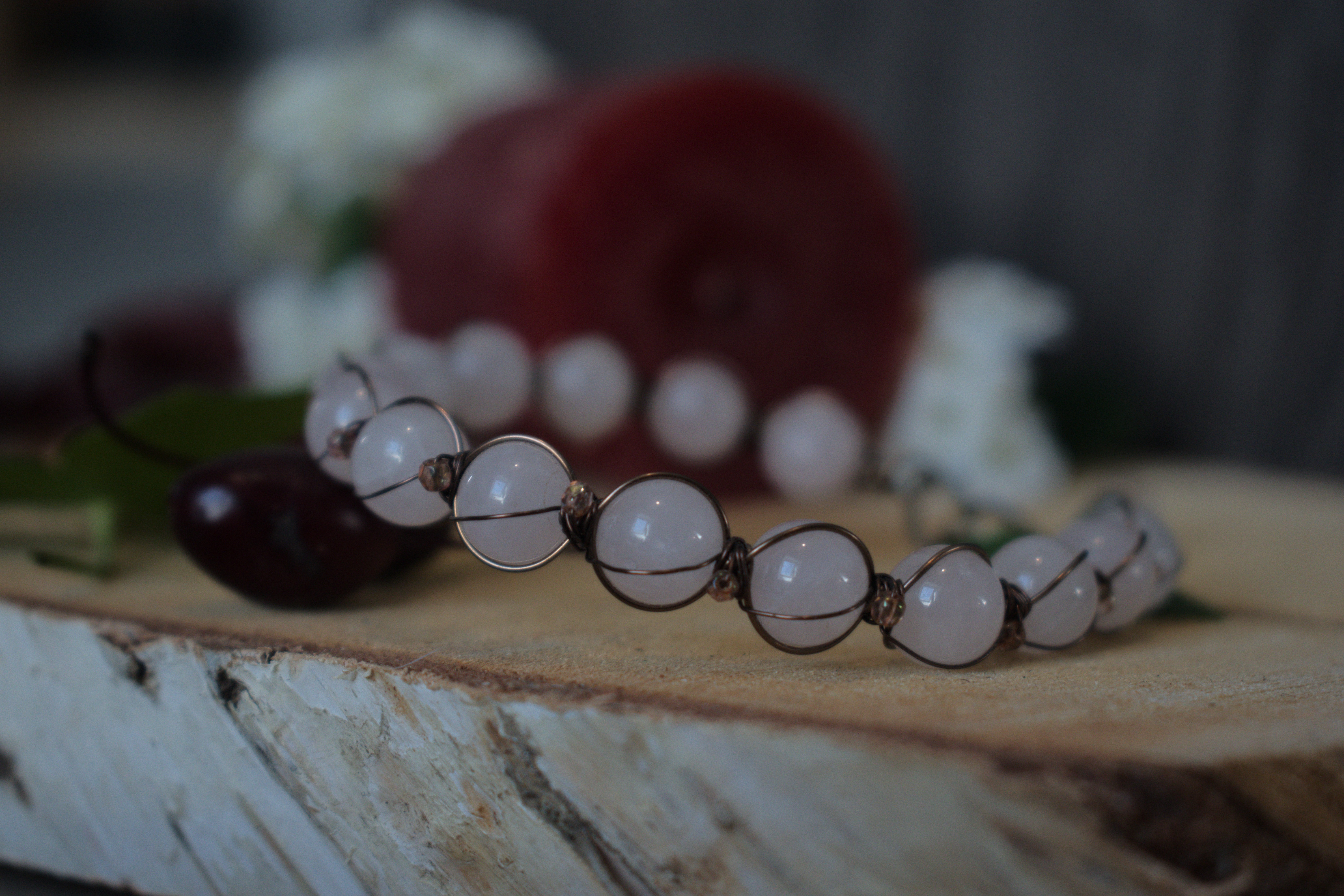 Bracelet ~Aralia~ Quartz Rose 