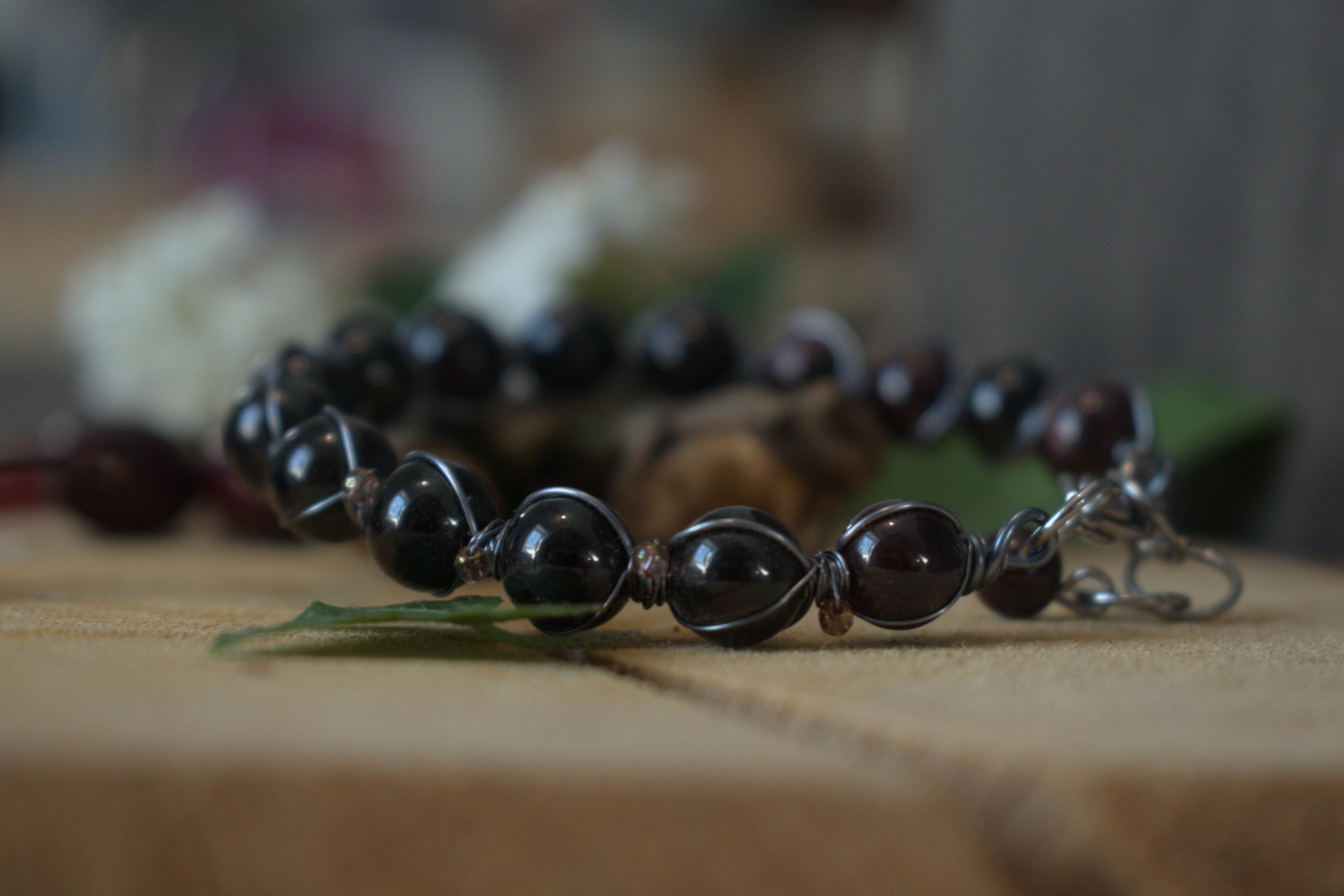 Bracelet ~Aralia~ Obsidienne