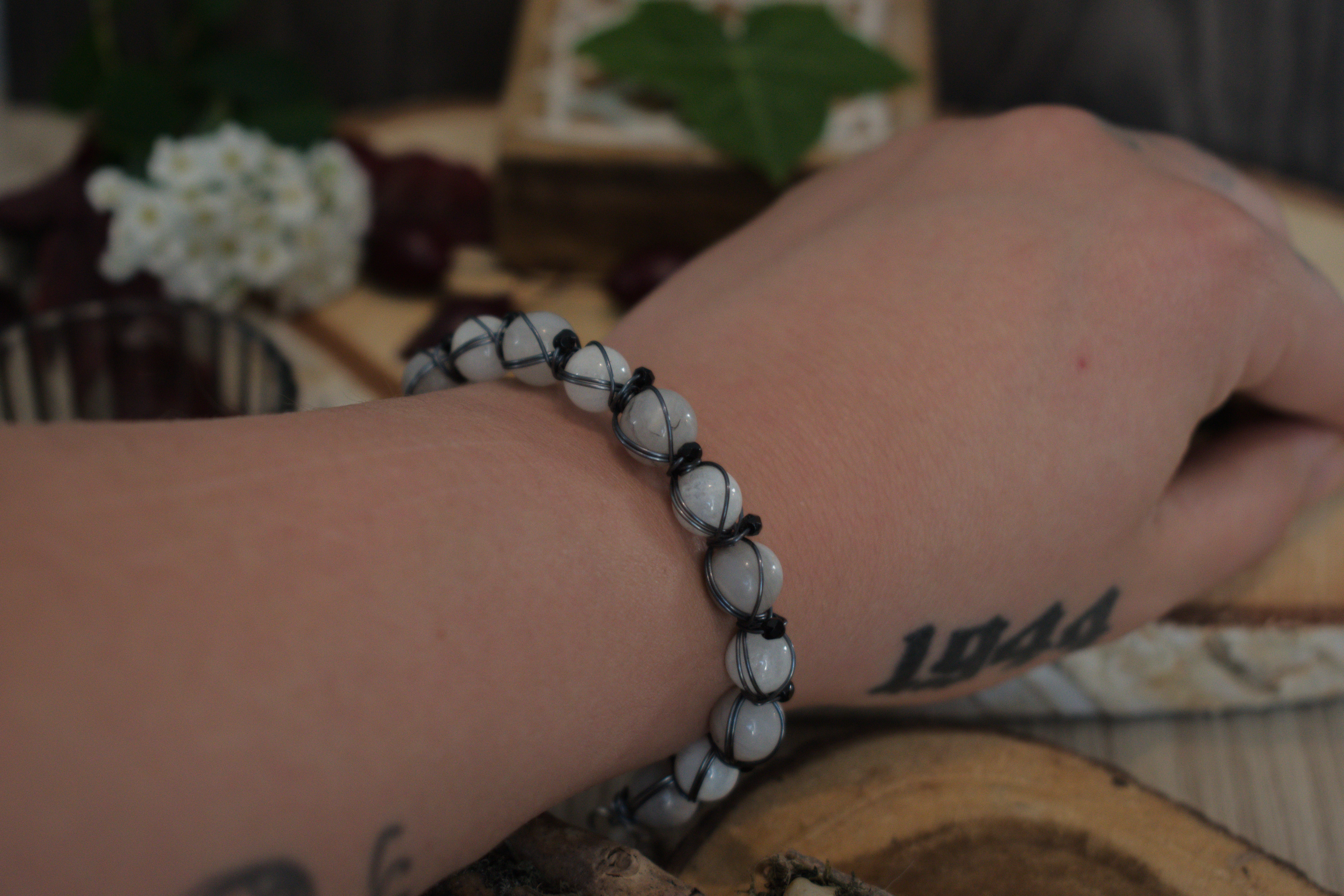 Bracelet ~Aralia~ Agate Grise