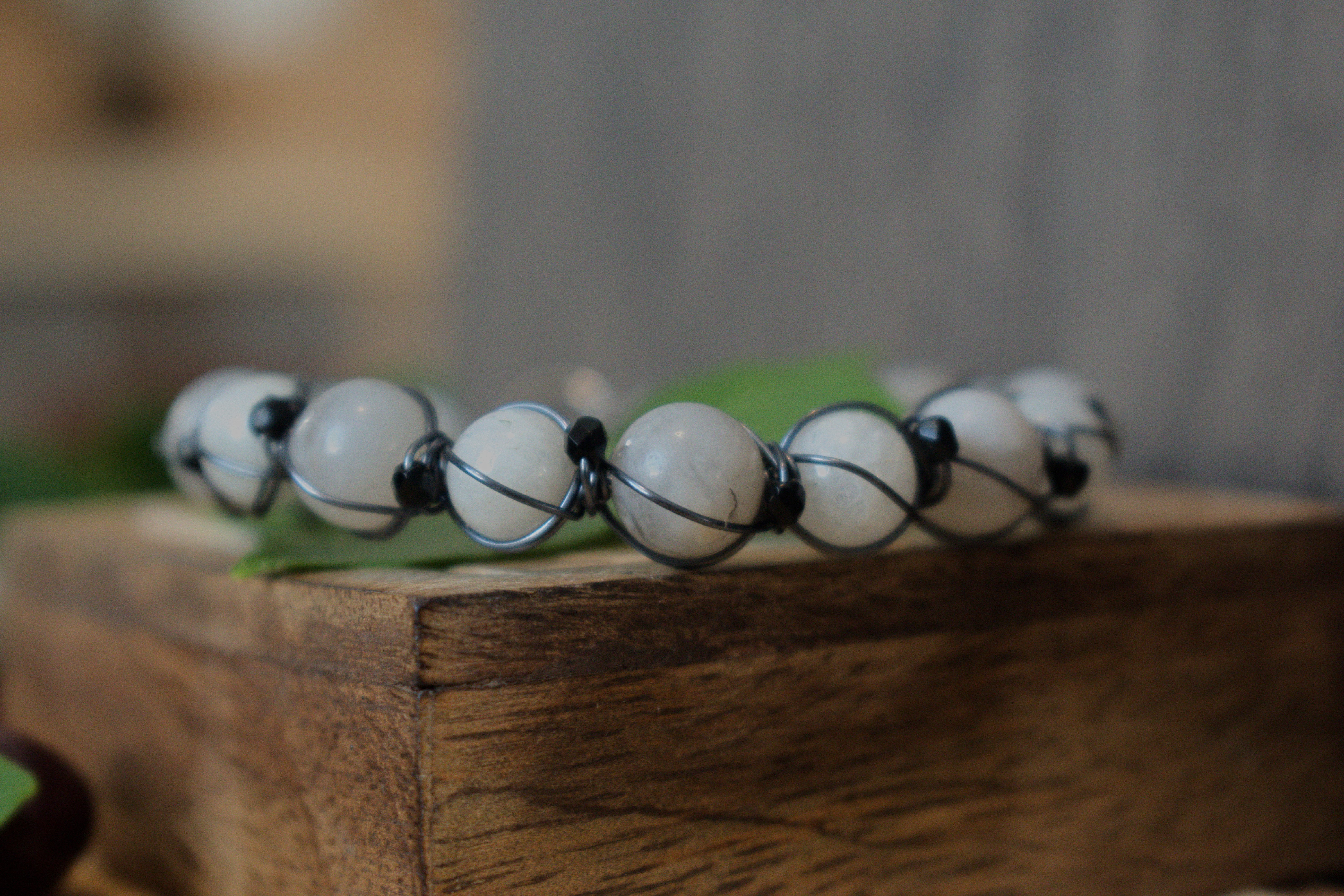 Bracelet ~Aralia~ Agate Grise