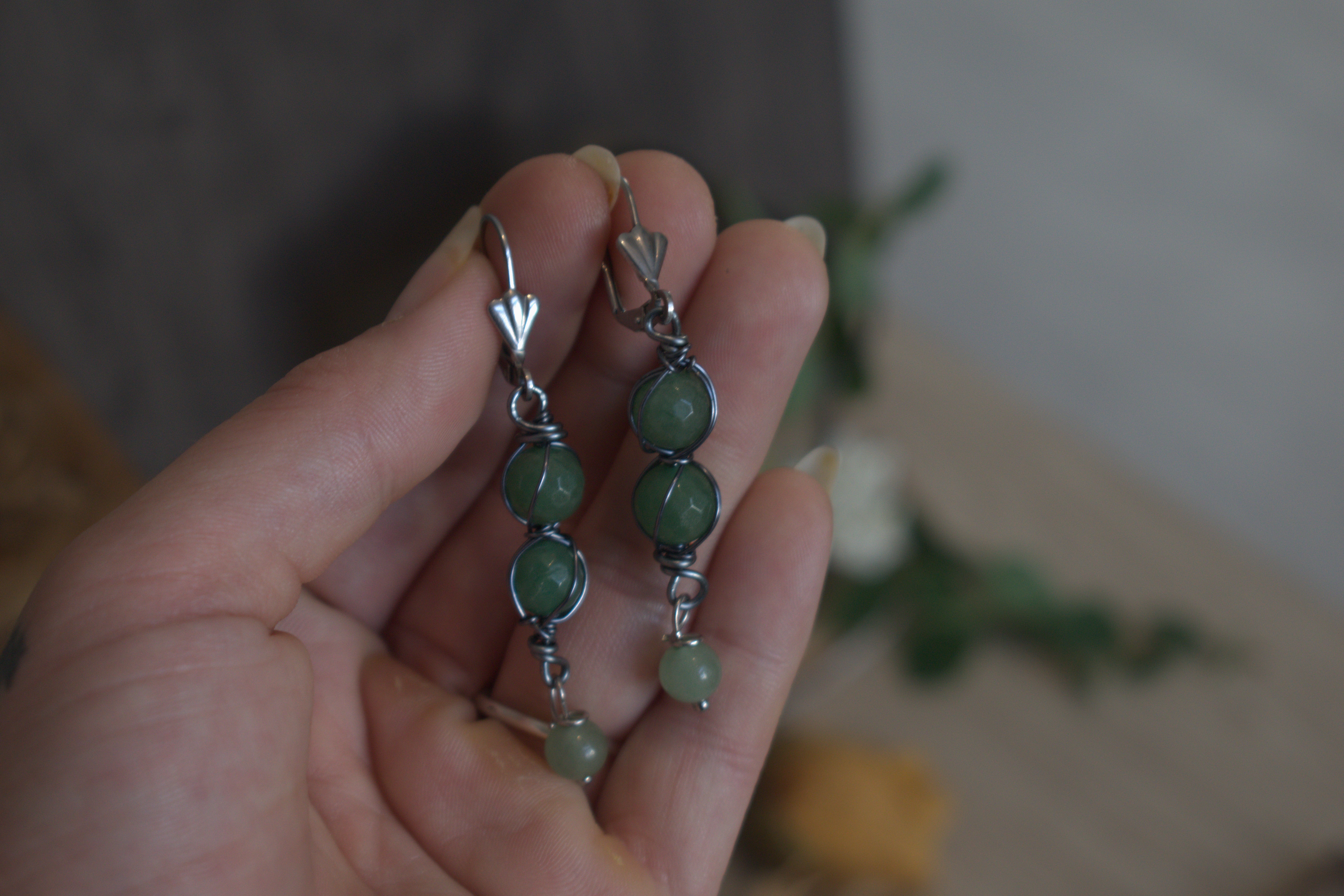 Boucles d'Oreilles ~Sybaris~ Aventurine