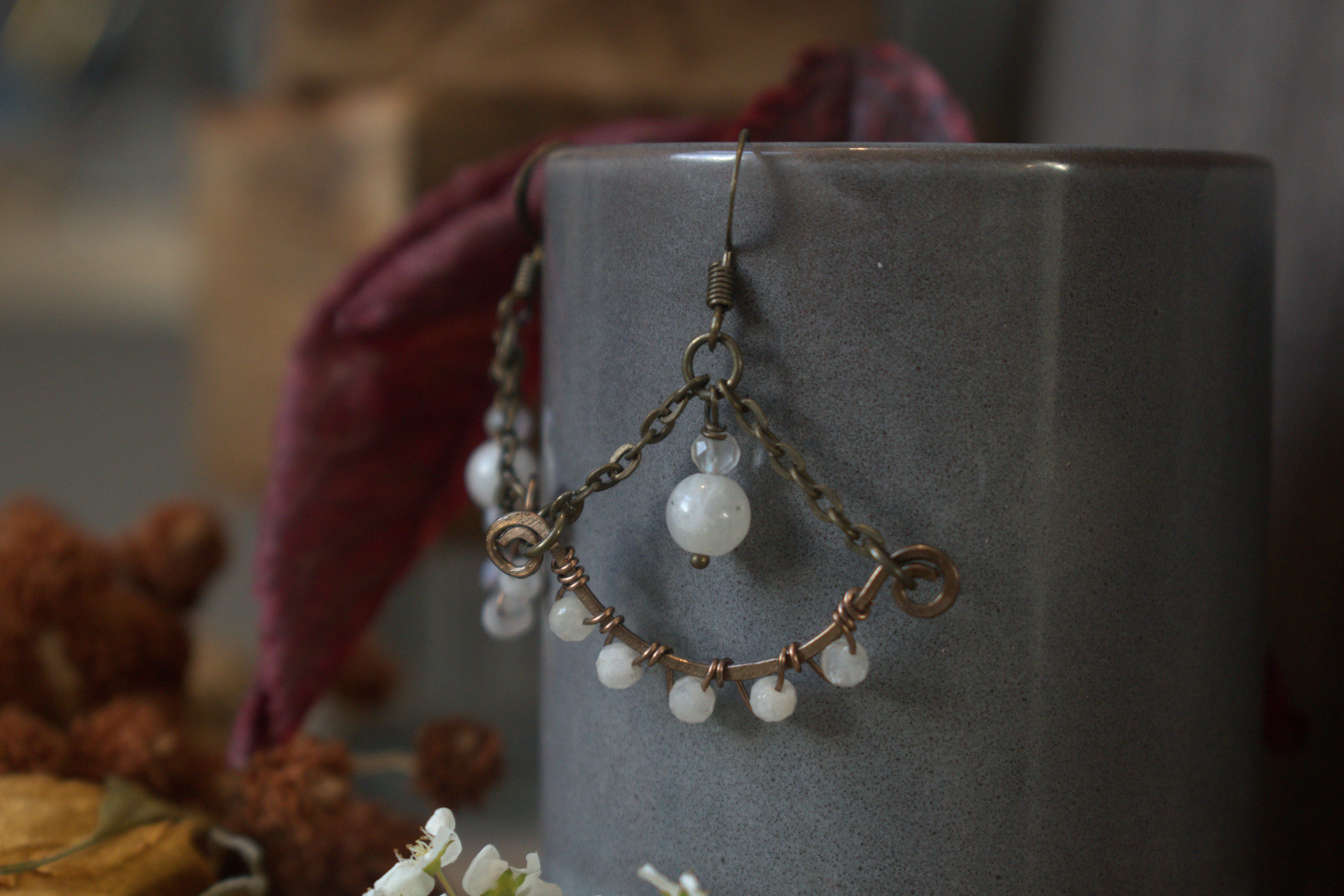 Boucles d'Oreilles ~Horus~ Péristérite