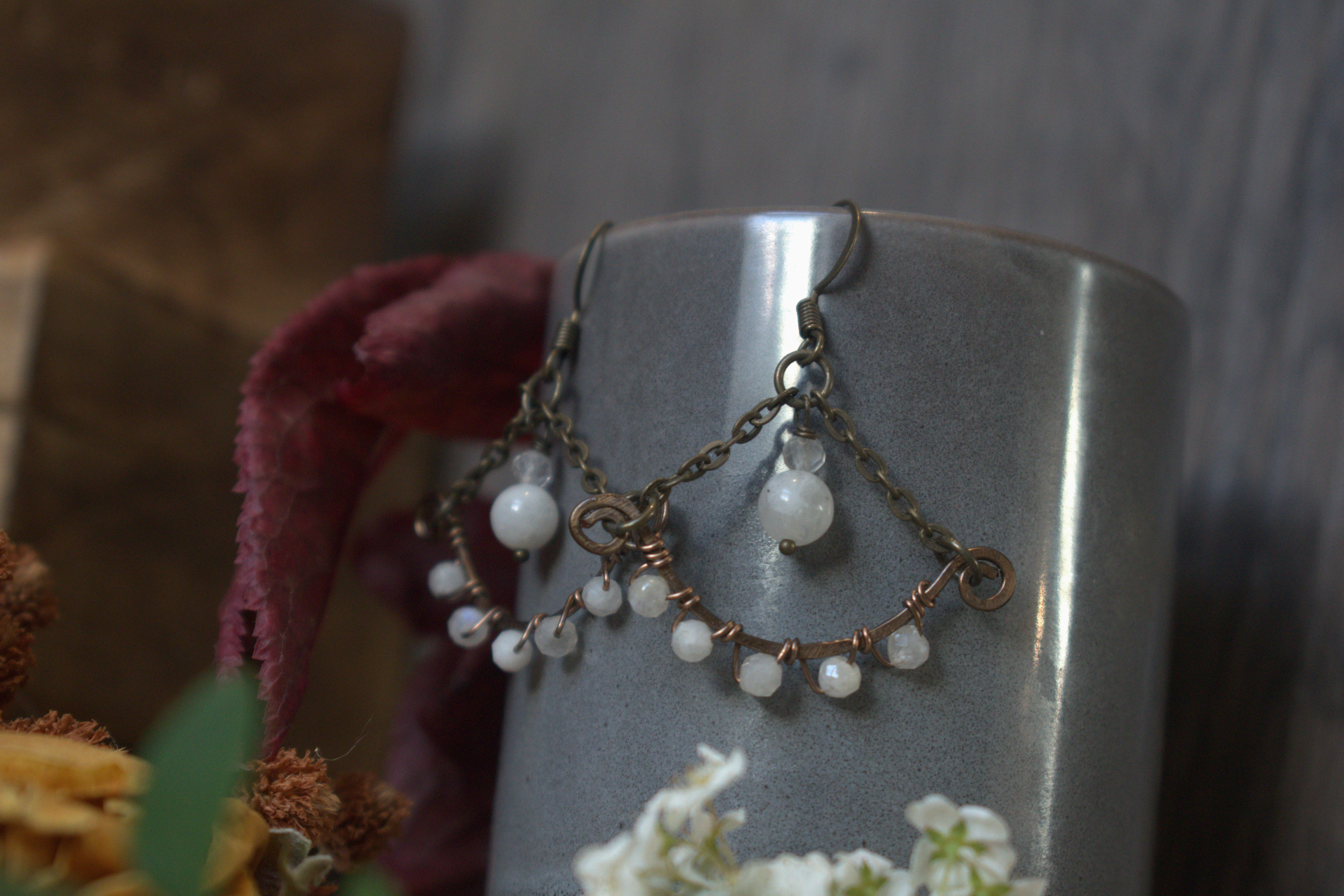 Boucles d'Oreilles ~Horus~ Péristérite