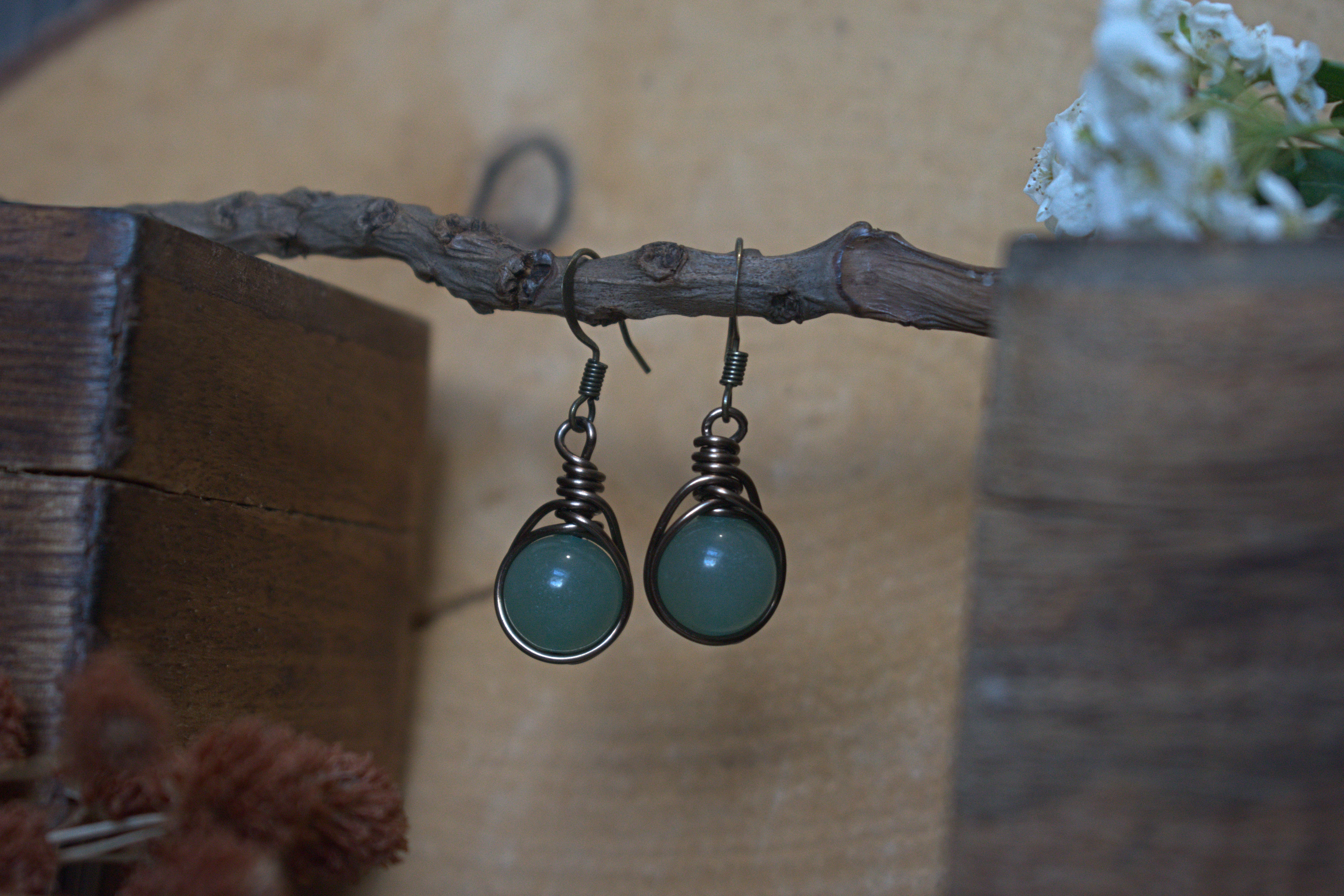 Boucles d'Oreilles ~Orëa~ Aventurine 