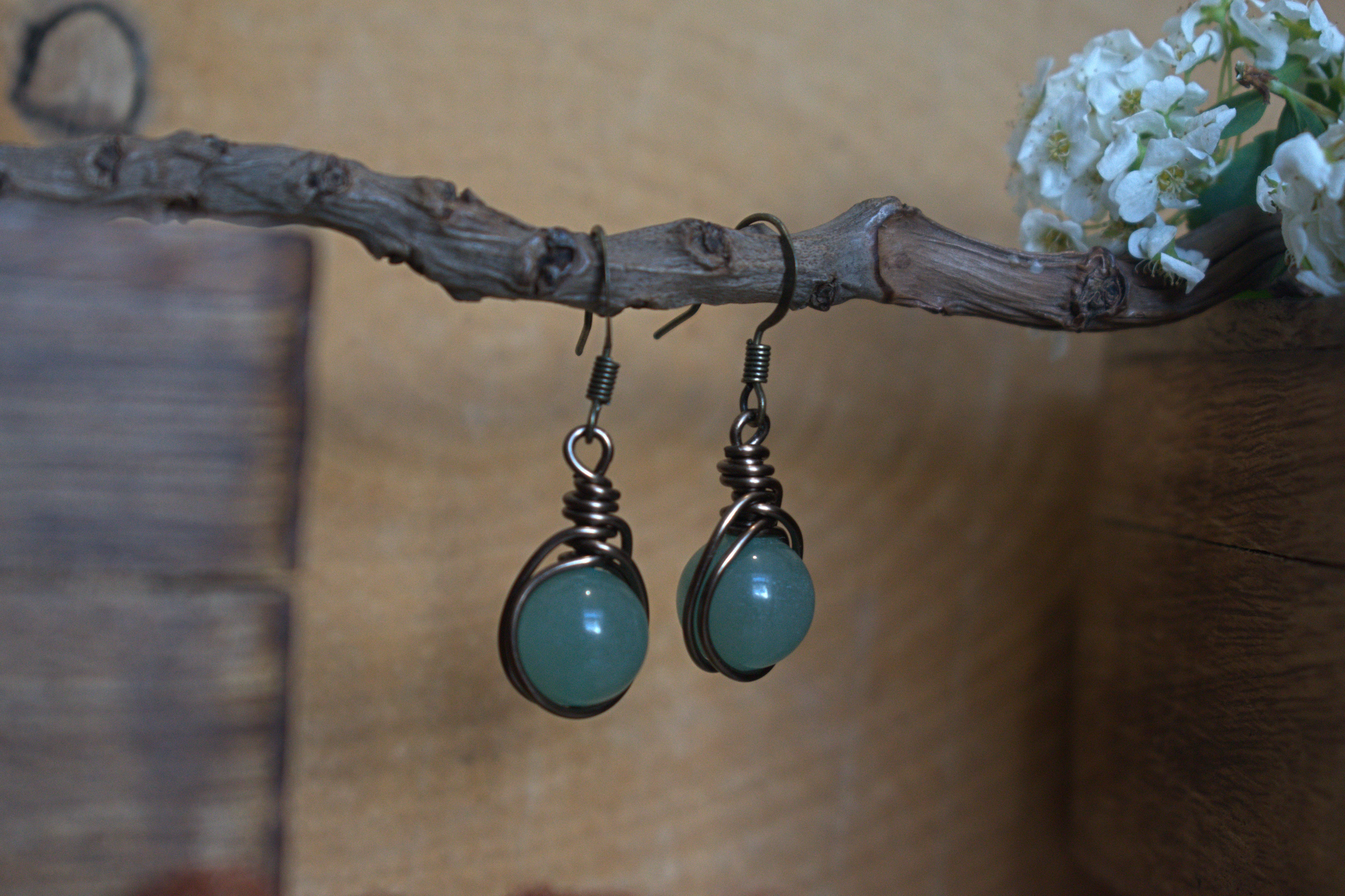 Boucles d'Oreilles ~Orëa~ Aventurine 