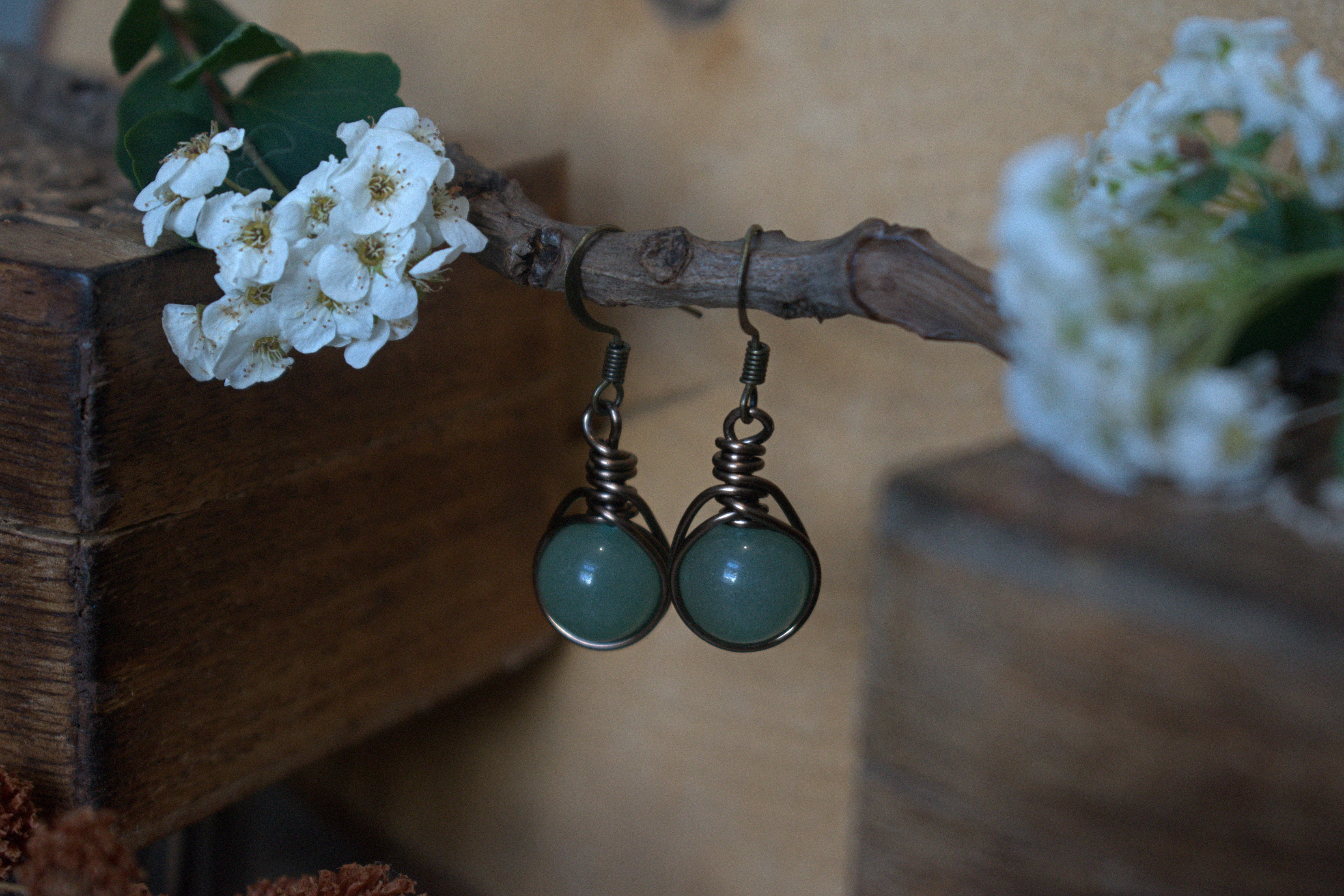 Boucles d'Oreilles ~Orëa~ Aventurine 