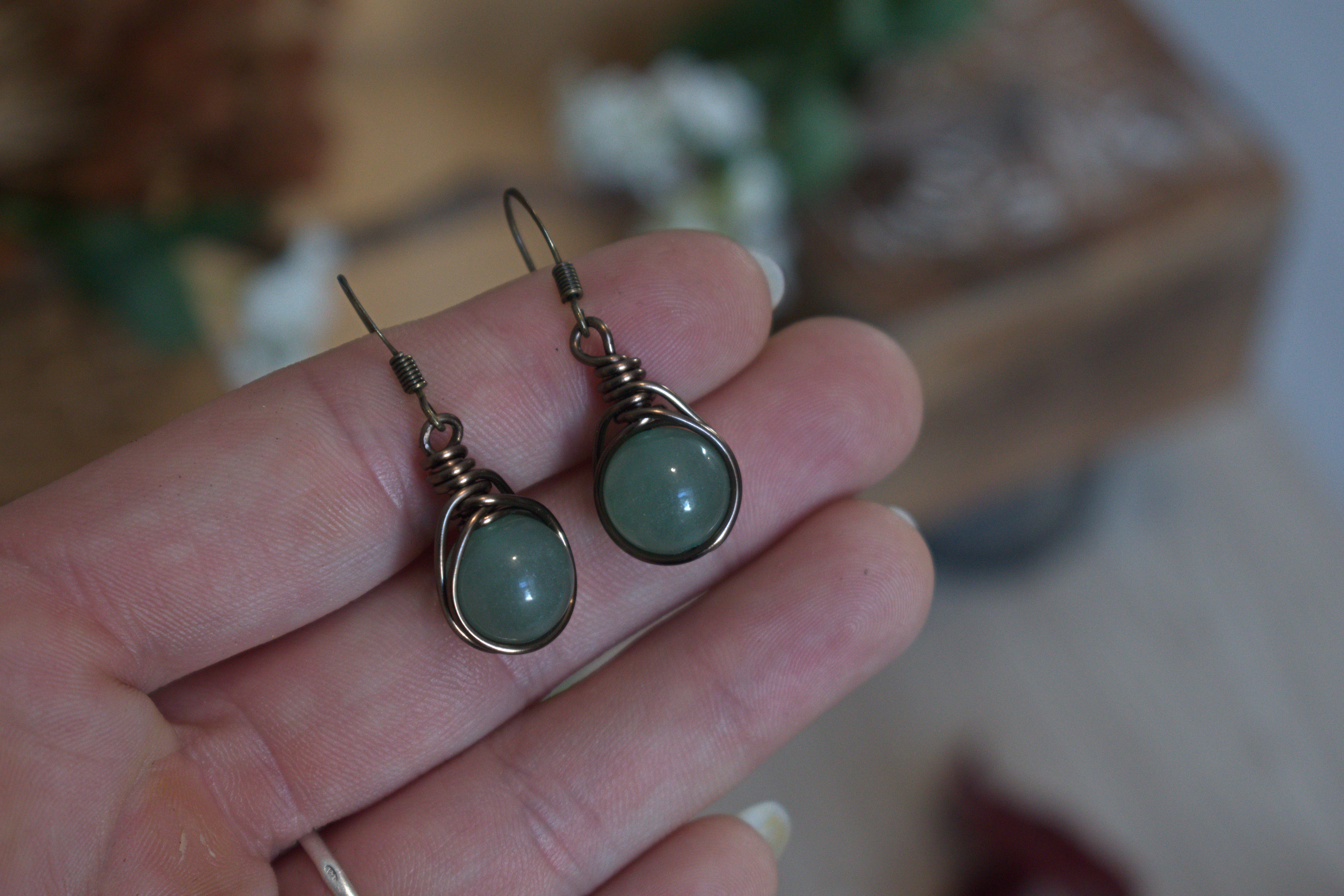 Boucles d'Oreilles ~Orëa~ Aventurine 