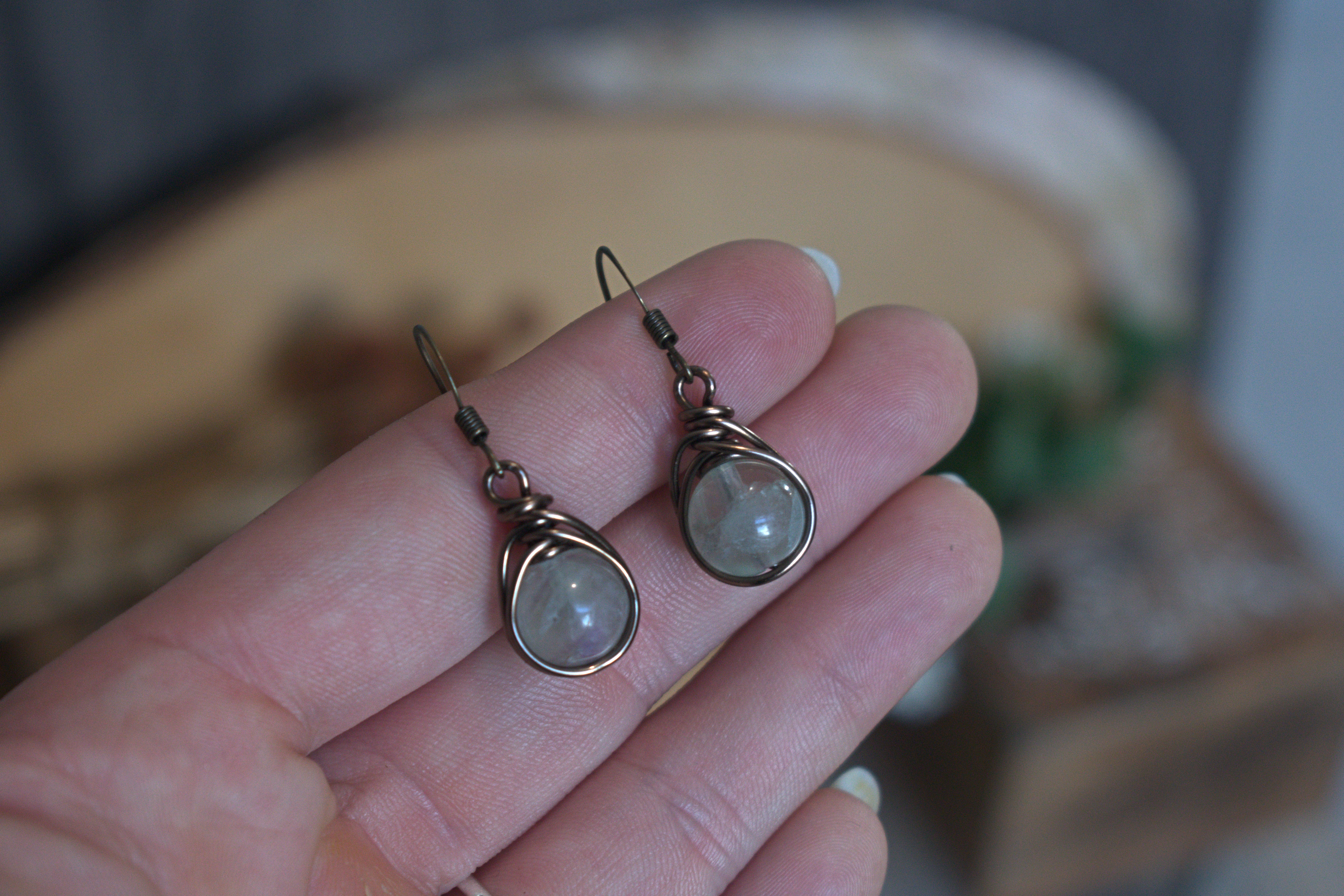 Boucles d'Oreilles ~Orëa~ Fluorite