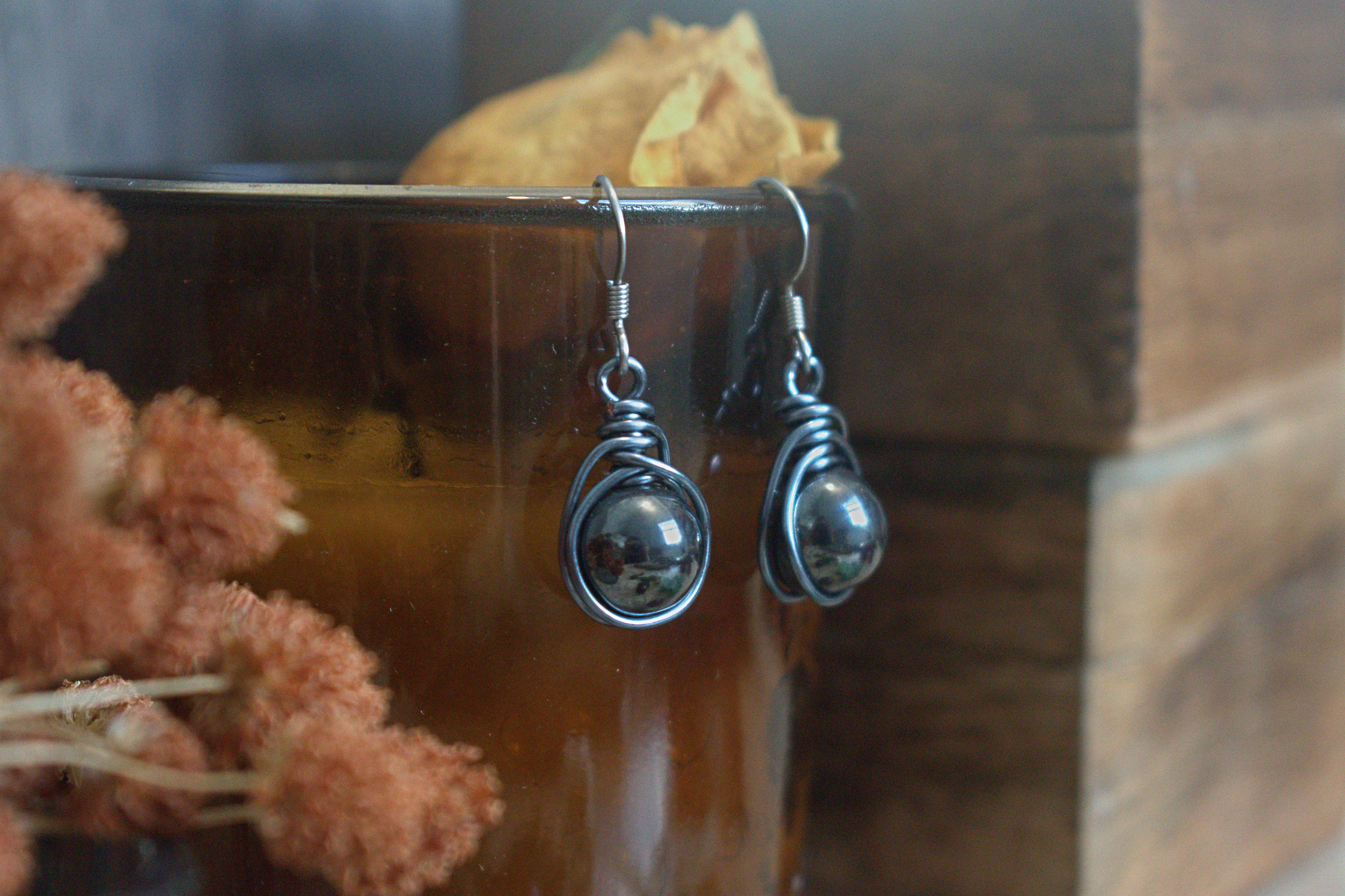 Boucles d'Oreilles ~Orëa~ Hématite
