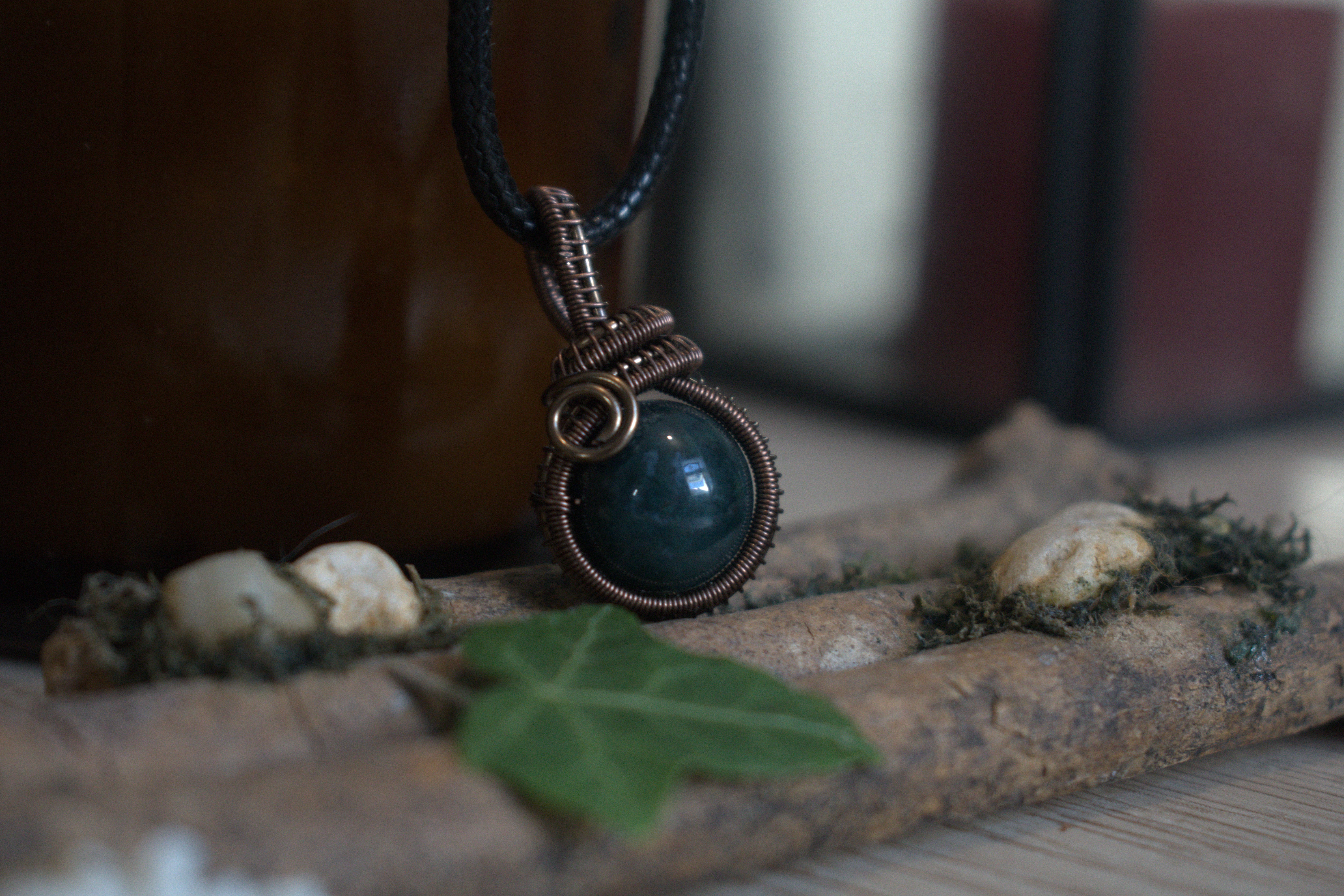 Pendentif ~Lind~ Agate Mousse 
