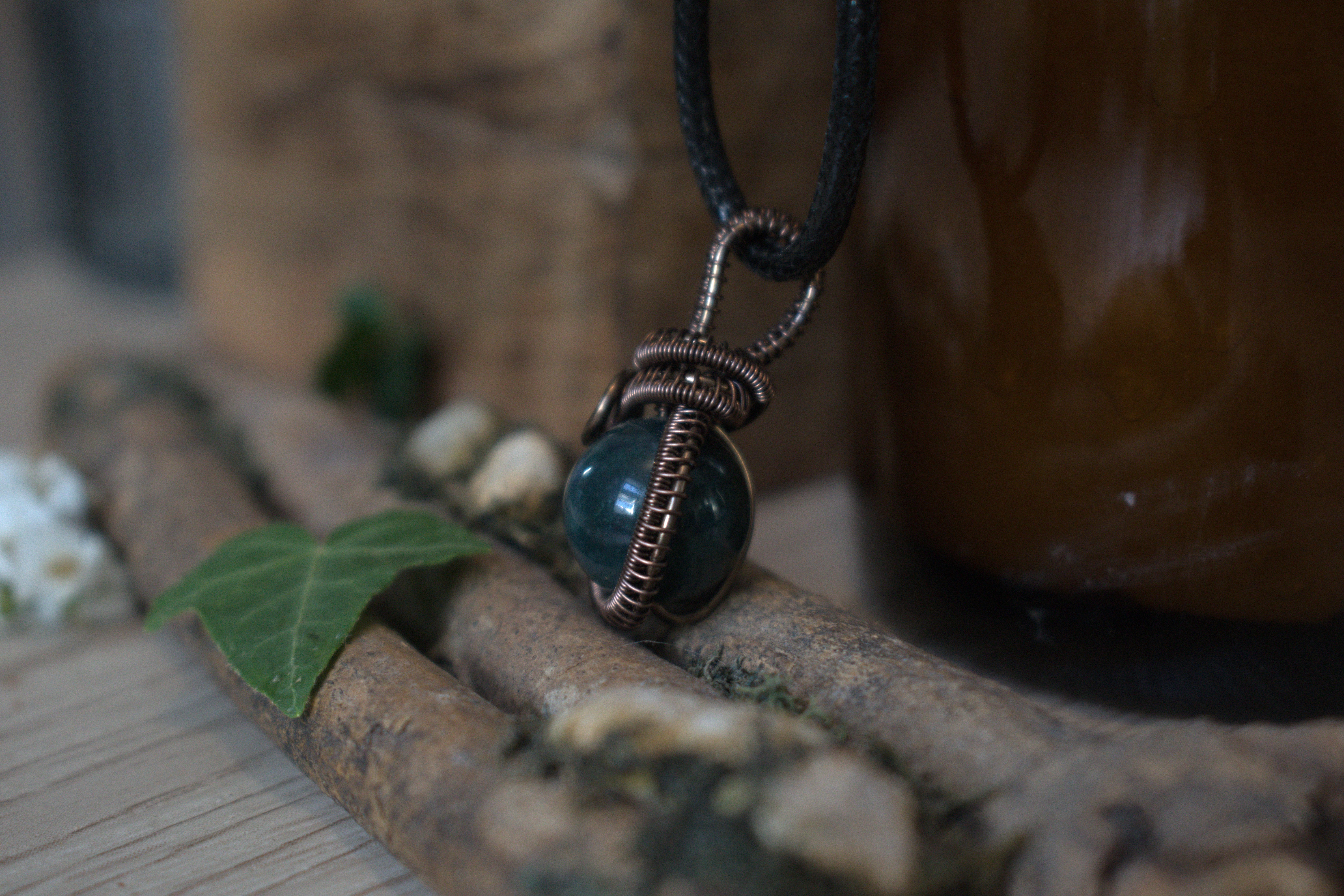 Pendentif ~Lind~ Agate Mousse 