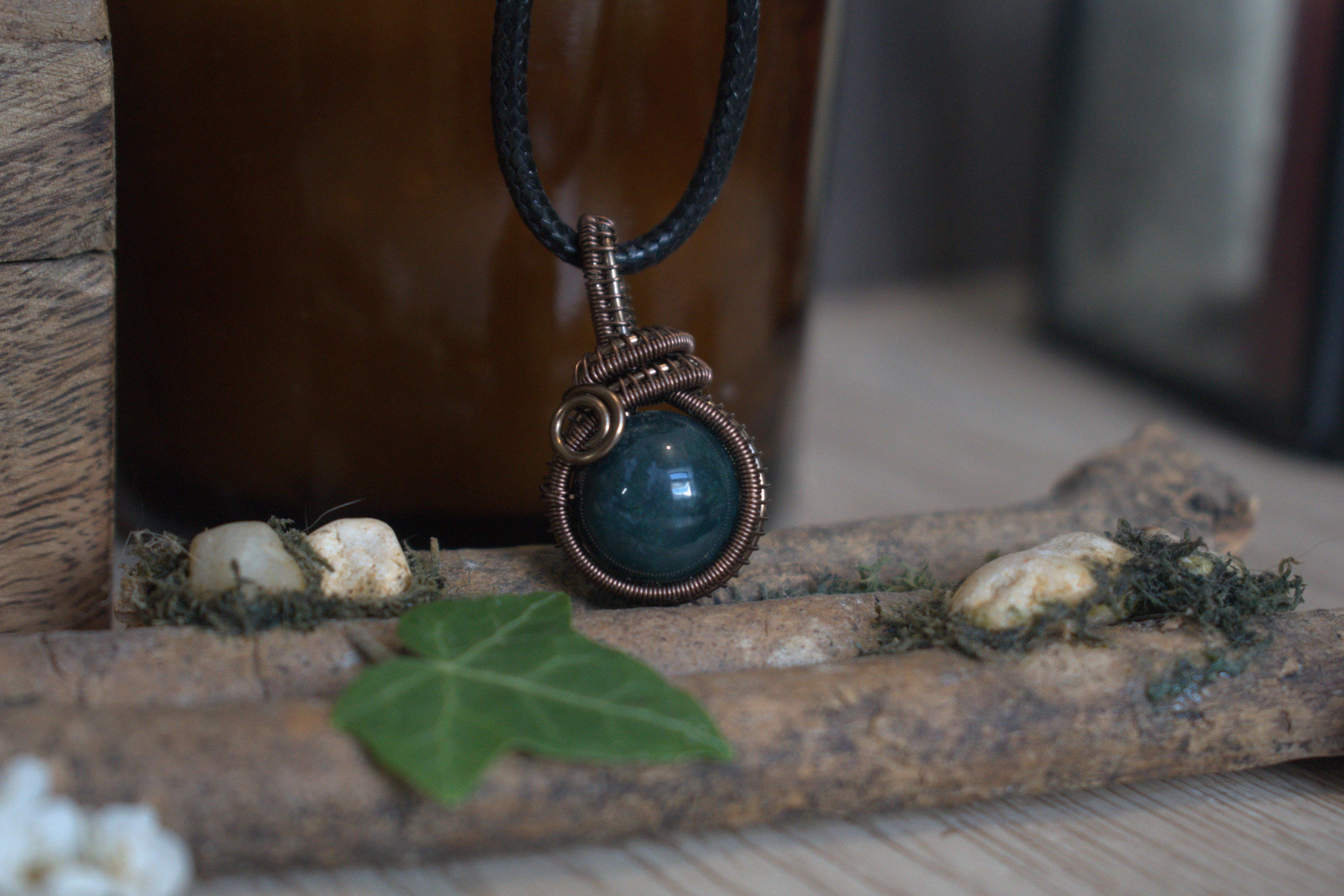 Pendentif ~Lind~ Agate Mousse 