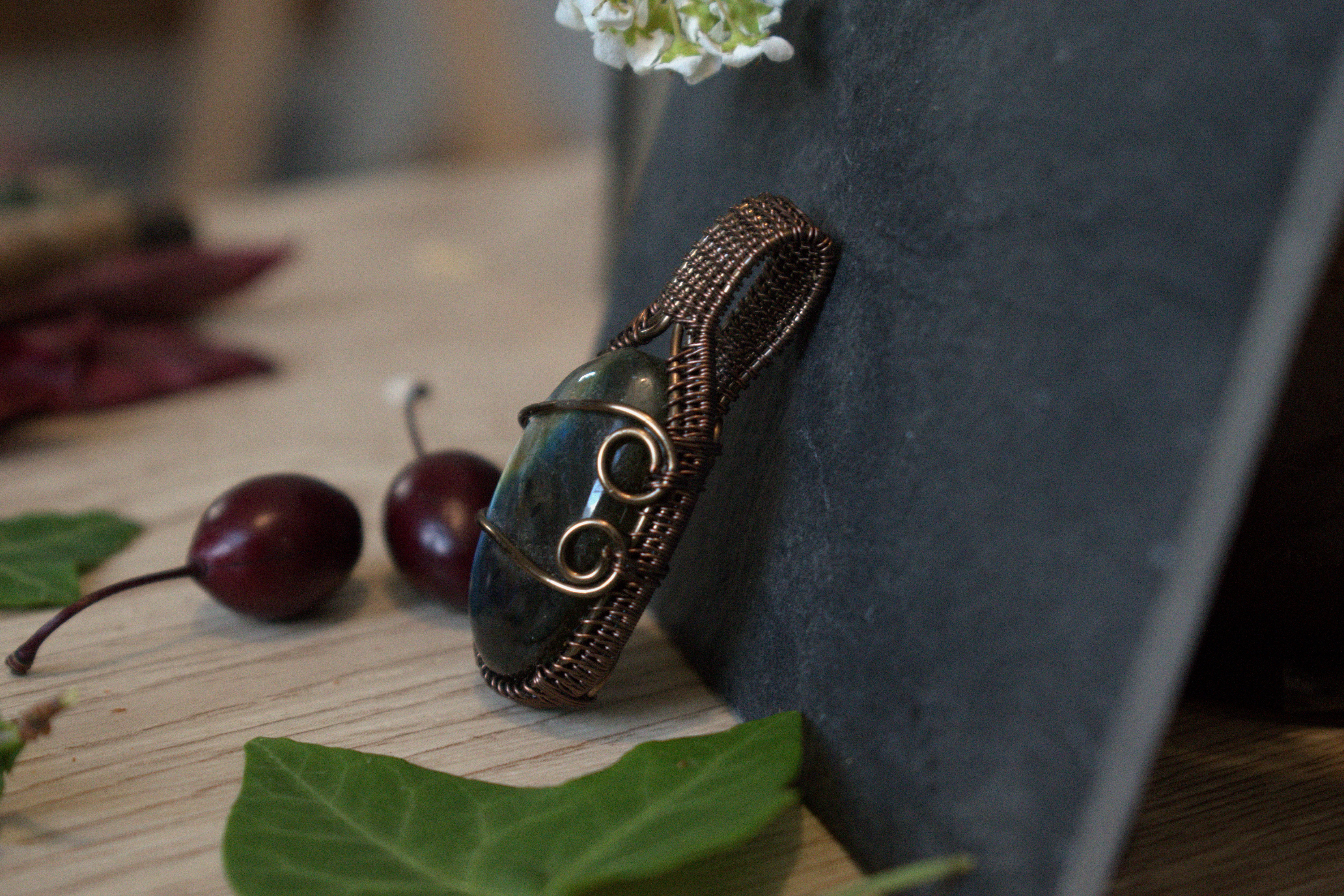 Collier ~Nigelle Hivernale~ Labradorite
