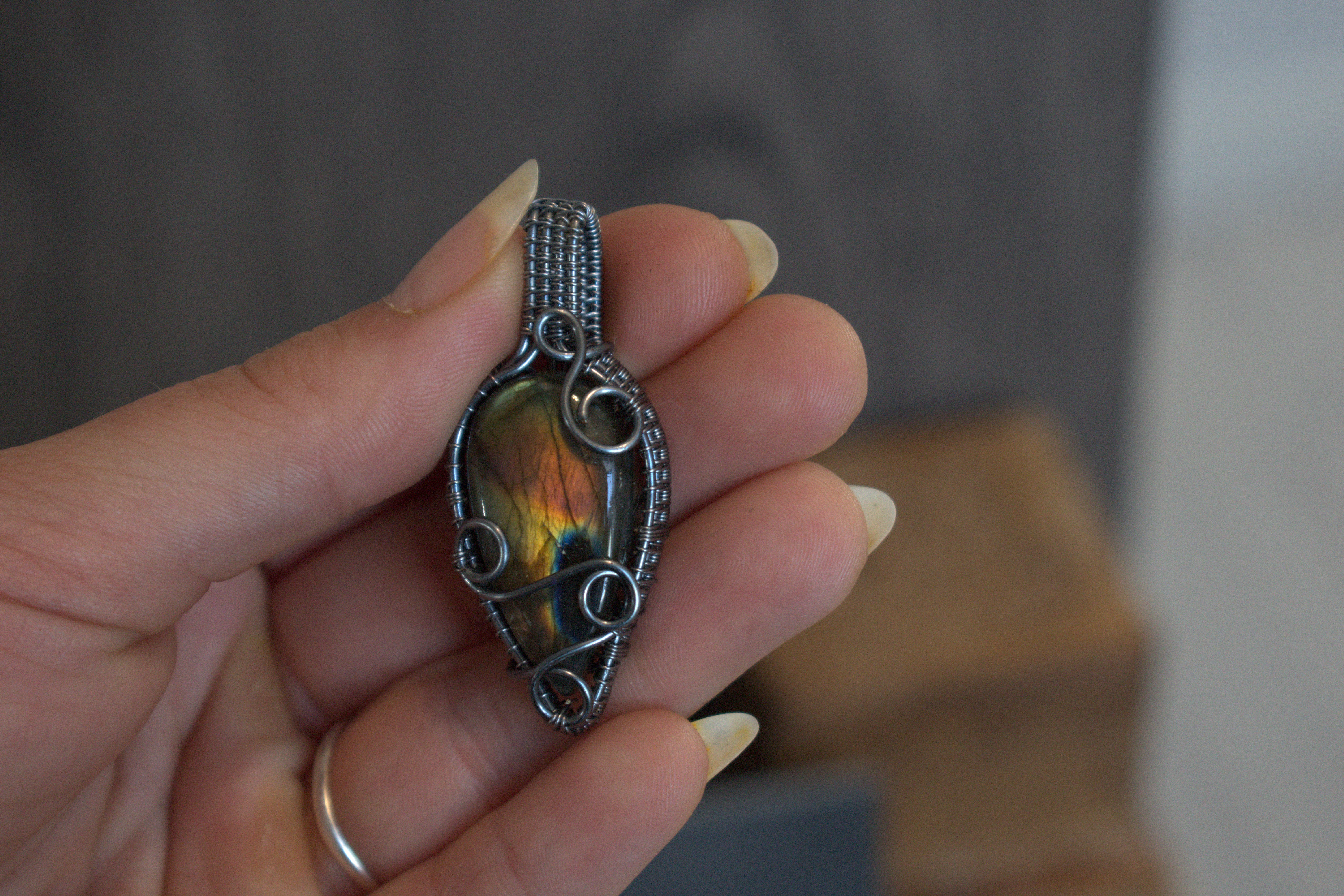 Collier ~Rosée Hivernale~ Labradorite