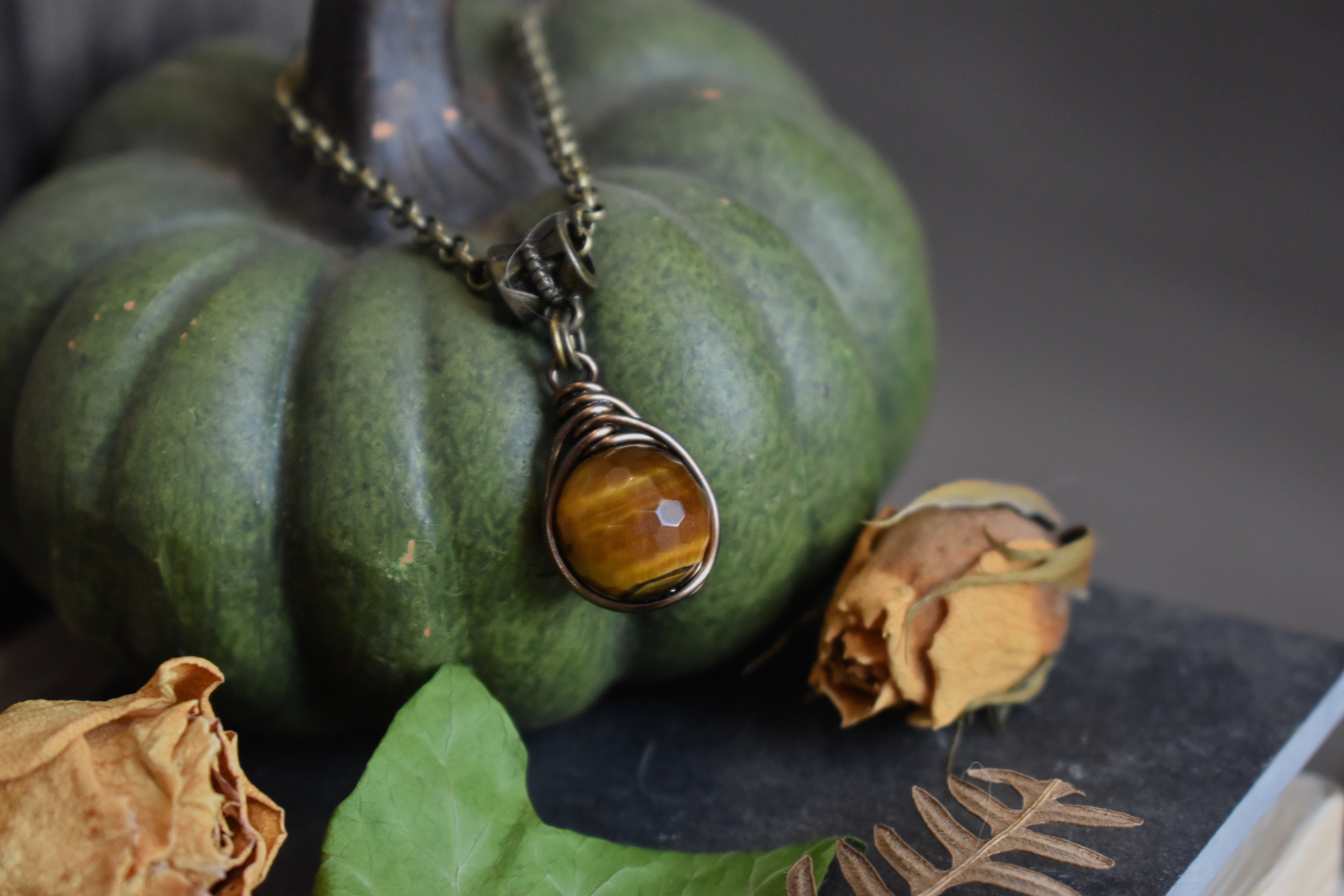 Pendentif ~Orëa~ Œil de Tigre