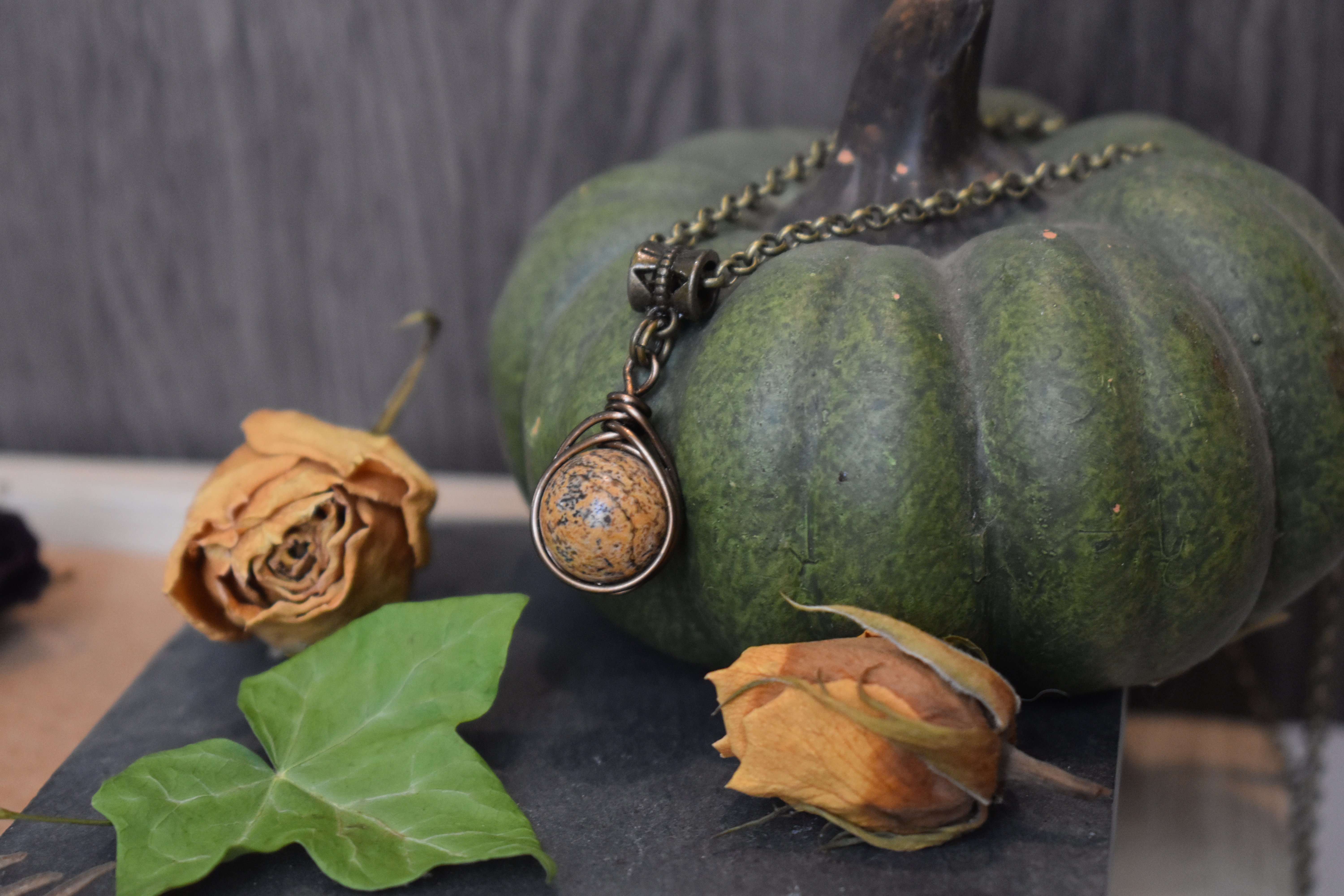 Pendentif ~Orëa~ Jaspe Paysage