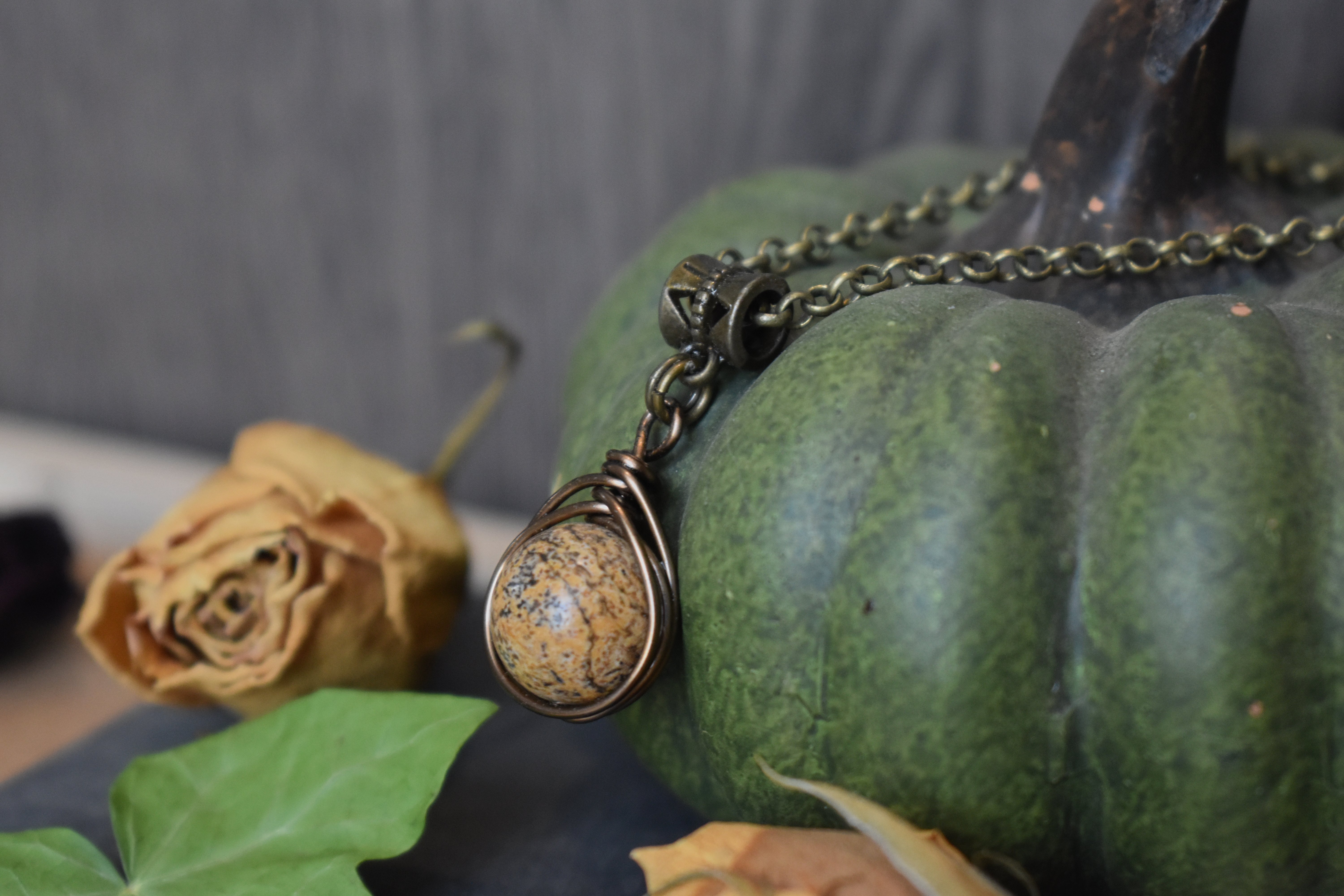 Pendentif ~Orëa~ Jaspe Paysage