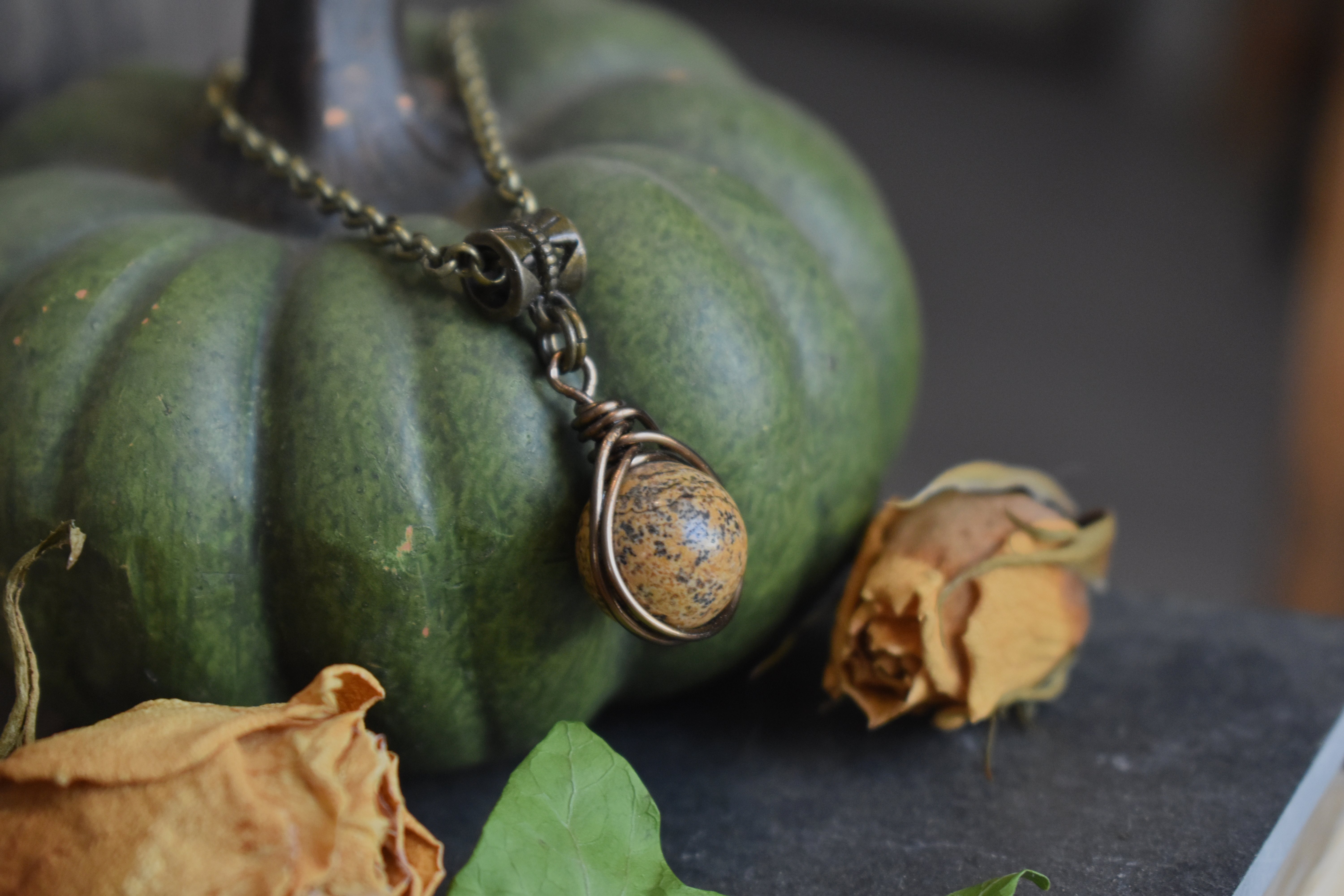 Pendentif ~Orëa~ Jaspe Paysage