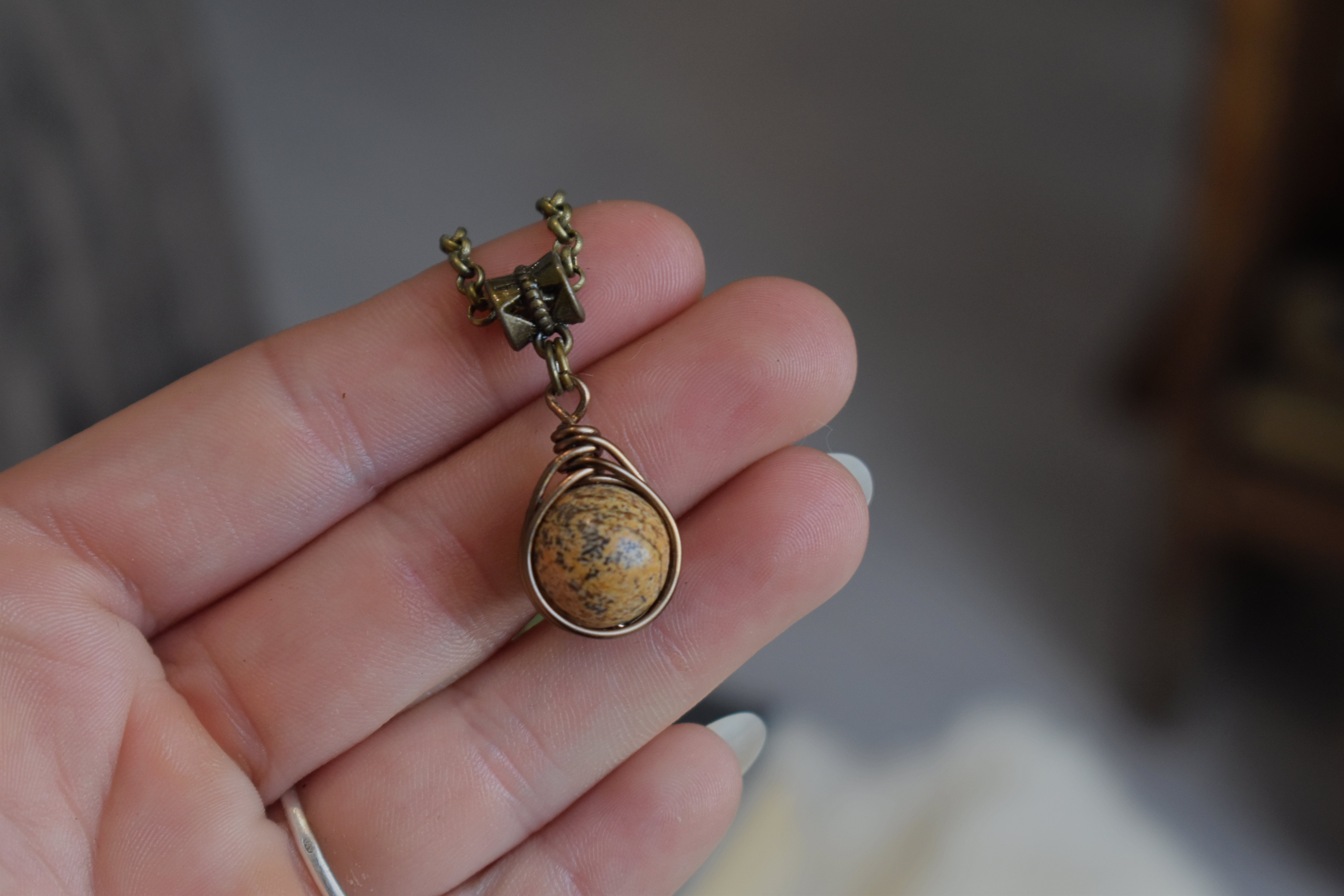 Pendentif ~Orëa~ Jaspe Paysage
