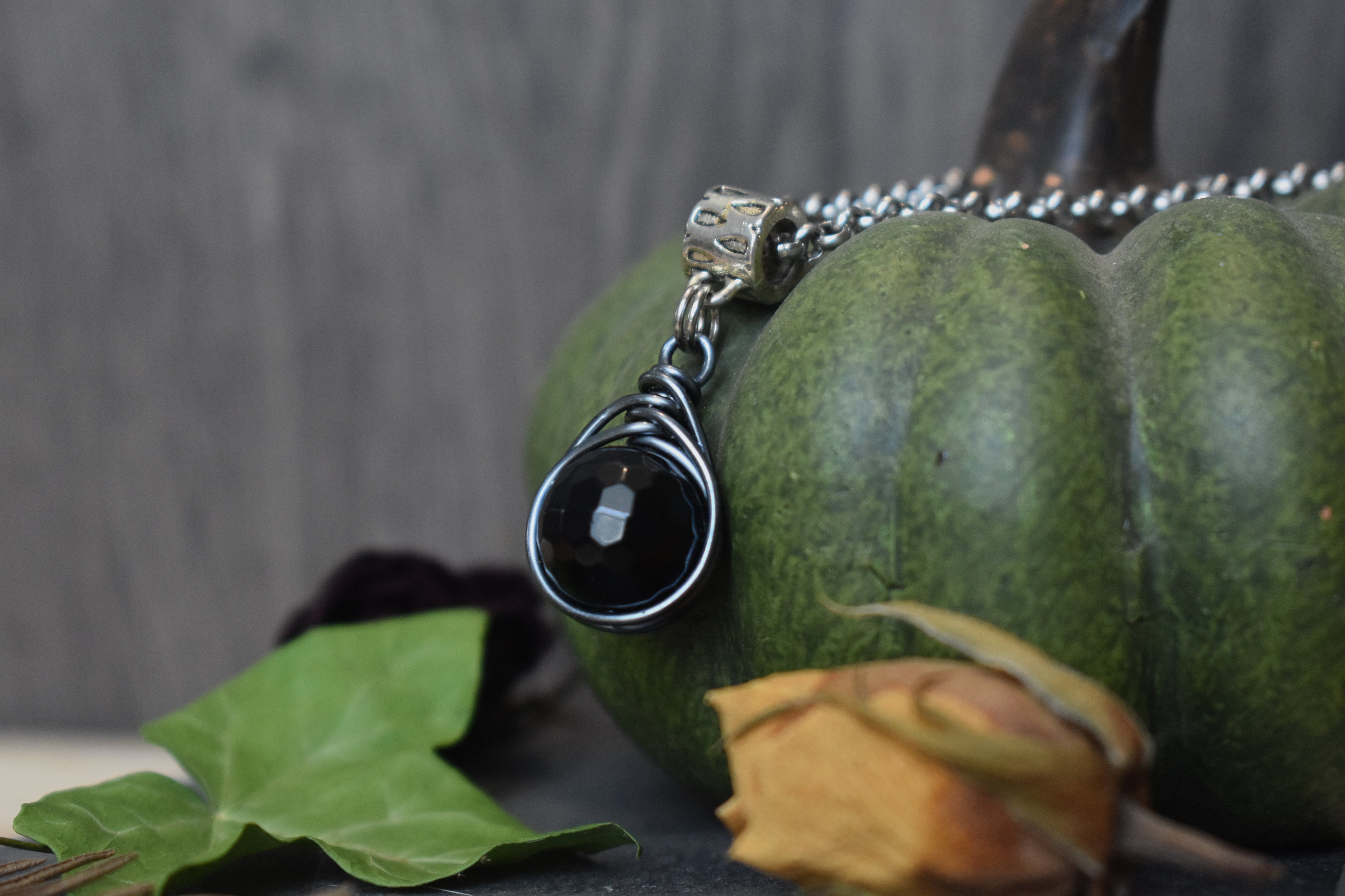 Pendentif ~Orëa~ Onyx Facettée
