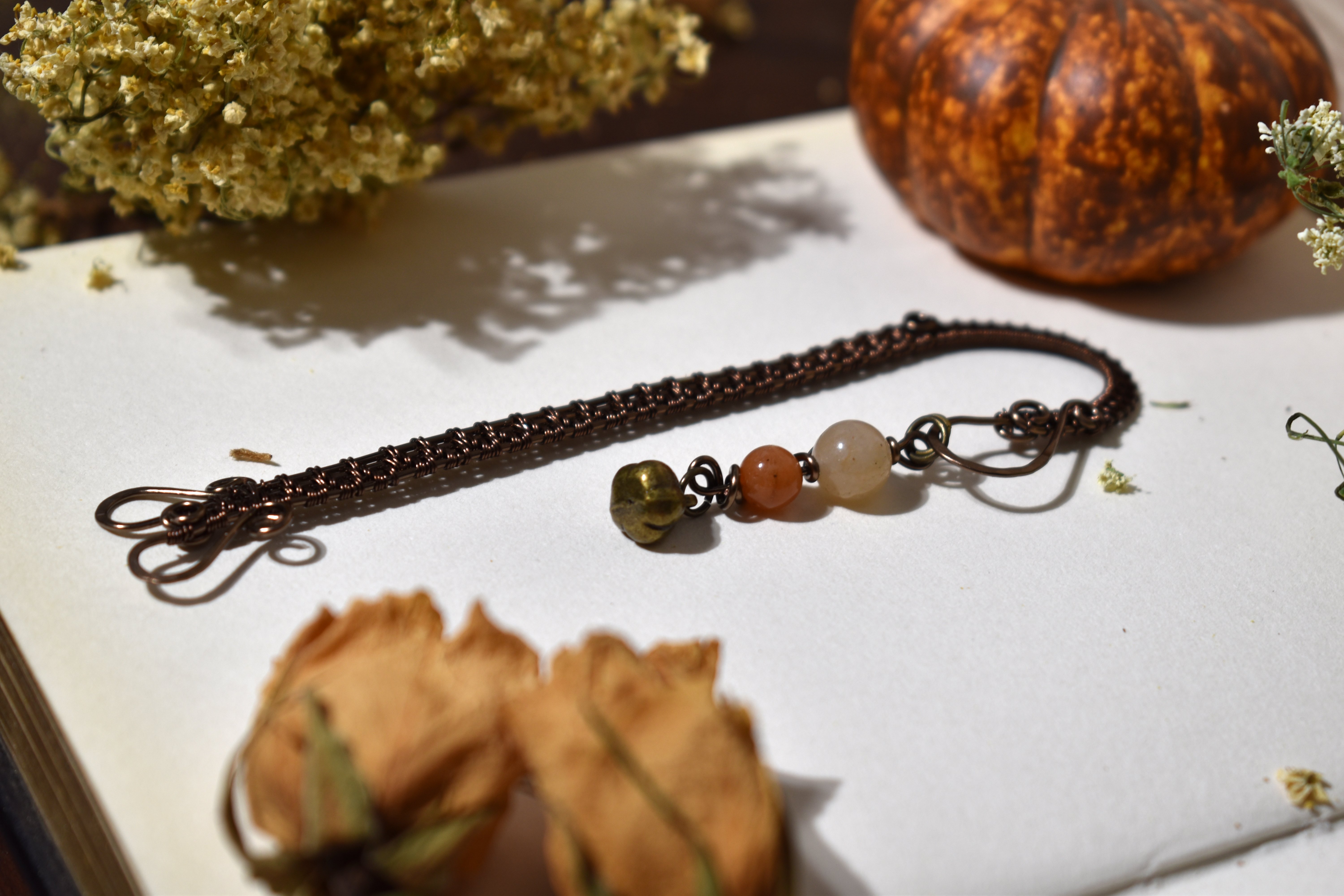 Marque-Pages ~Gardien des Mots~ Aventurine Orange