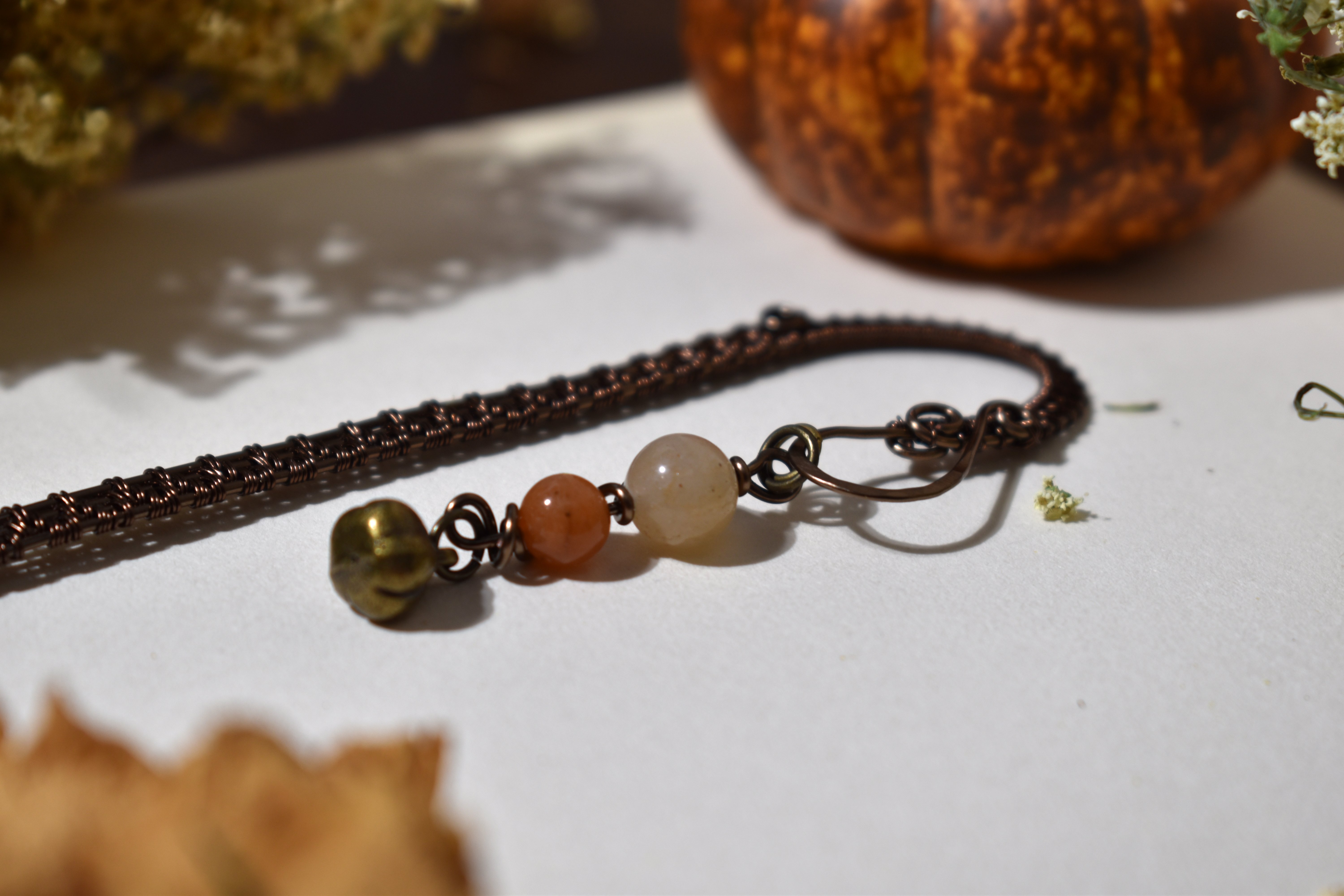 Marque-Pages ~Gardien des Mots~ Aventurine Orange