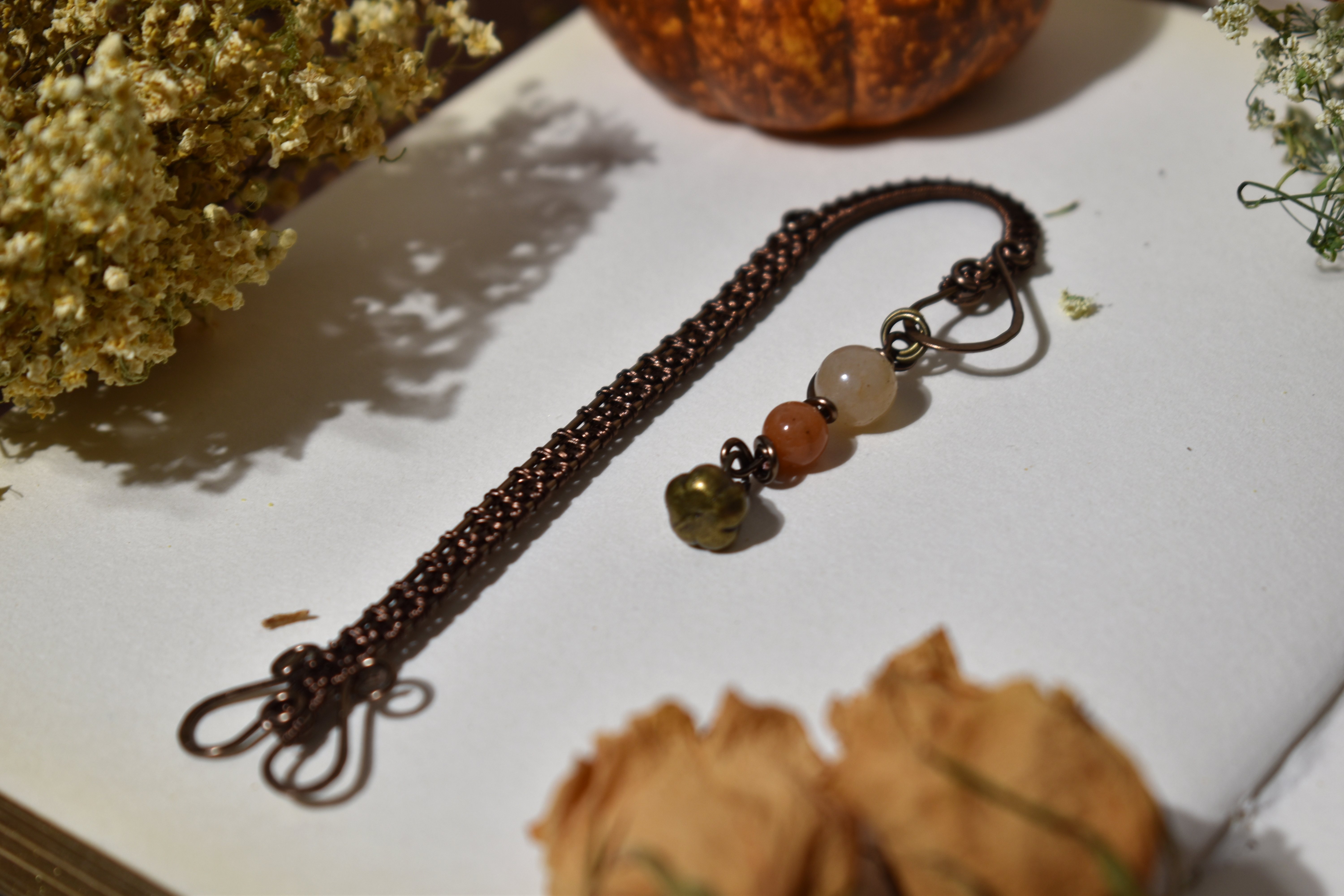 Marque-Pages ~Gardien des Mots~ Aventurine Orange