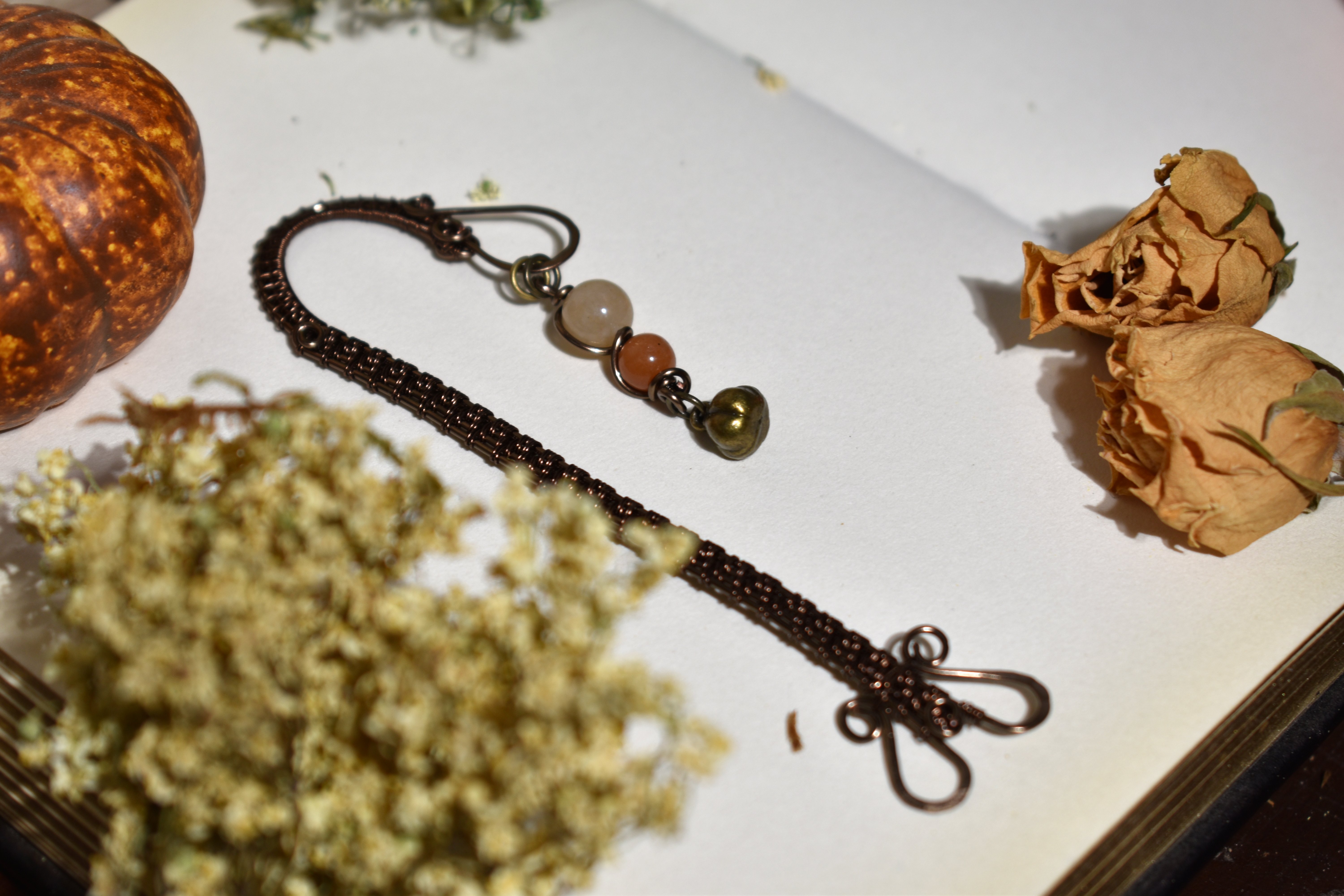 Marque-Pages ~Gardien des Mots~ Aventurine Orange